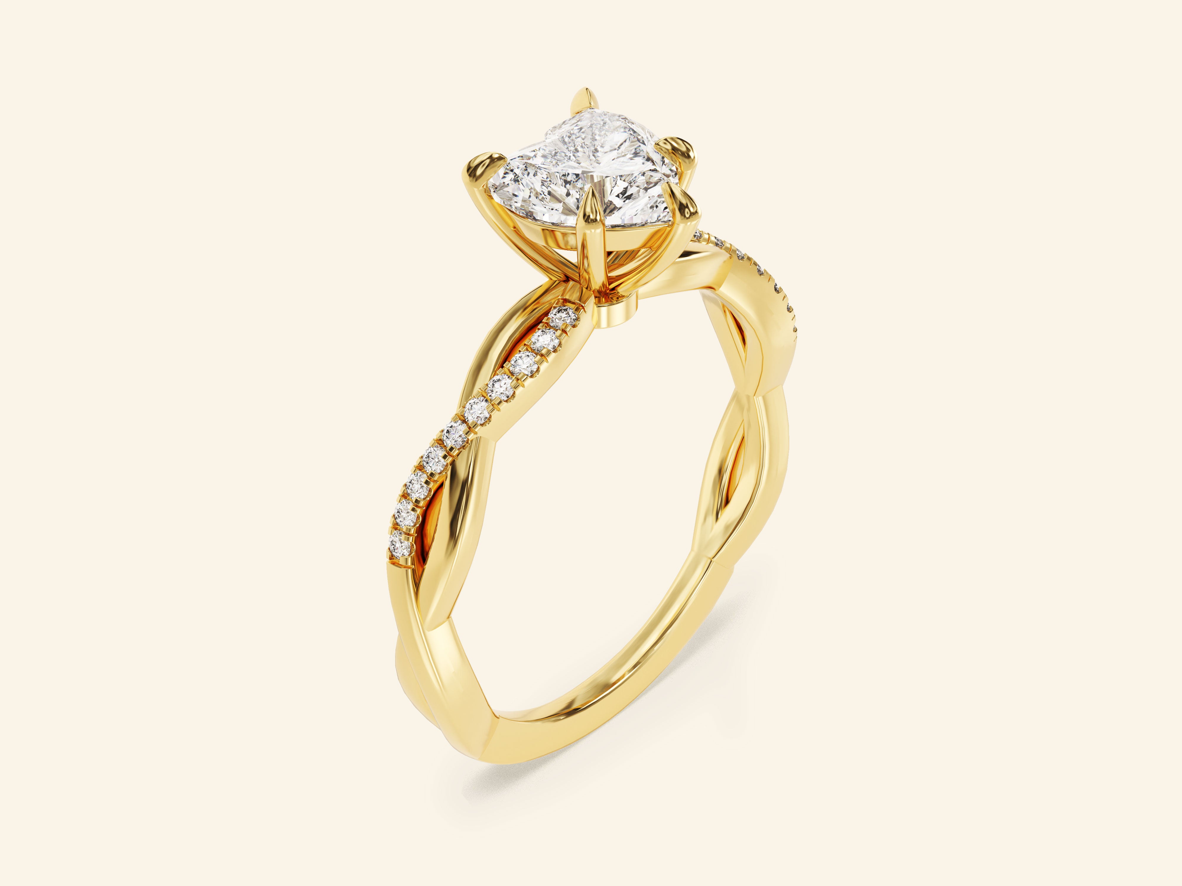 Heart Twisted Engagement Ring