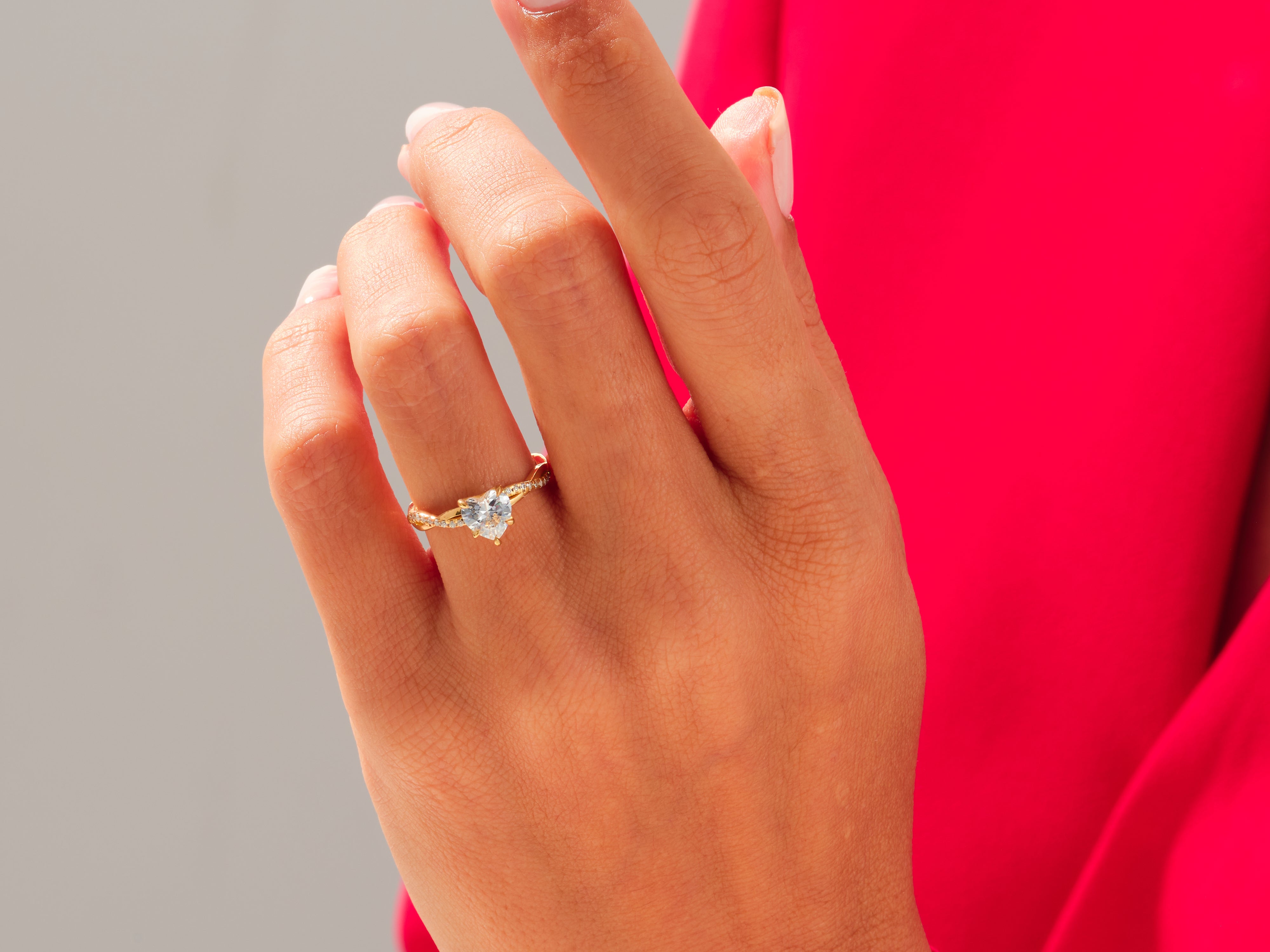 Heart Twisted Engagement Ring