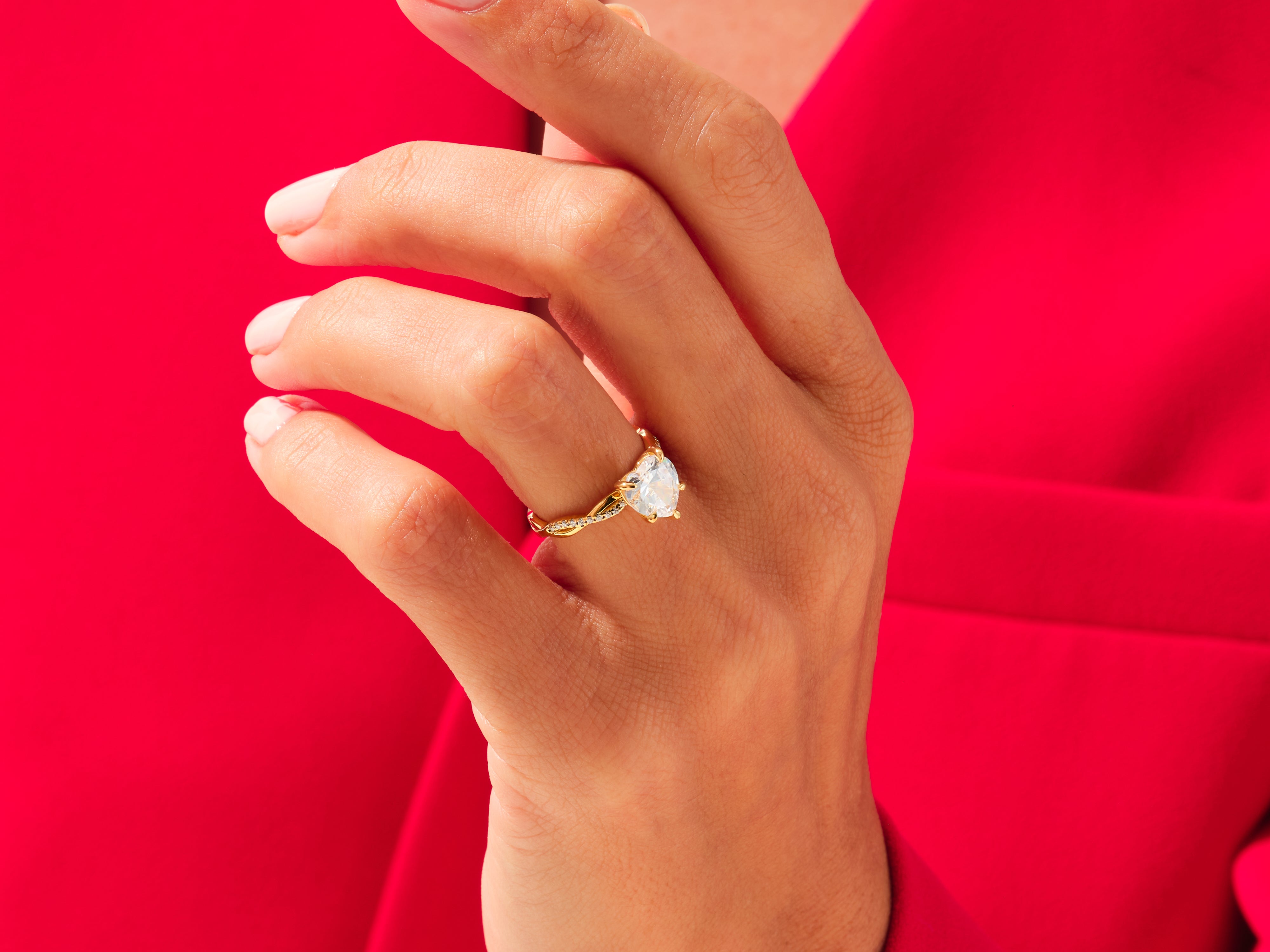 Heart Twisted Engagement Ring
