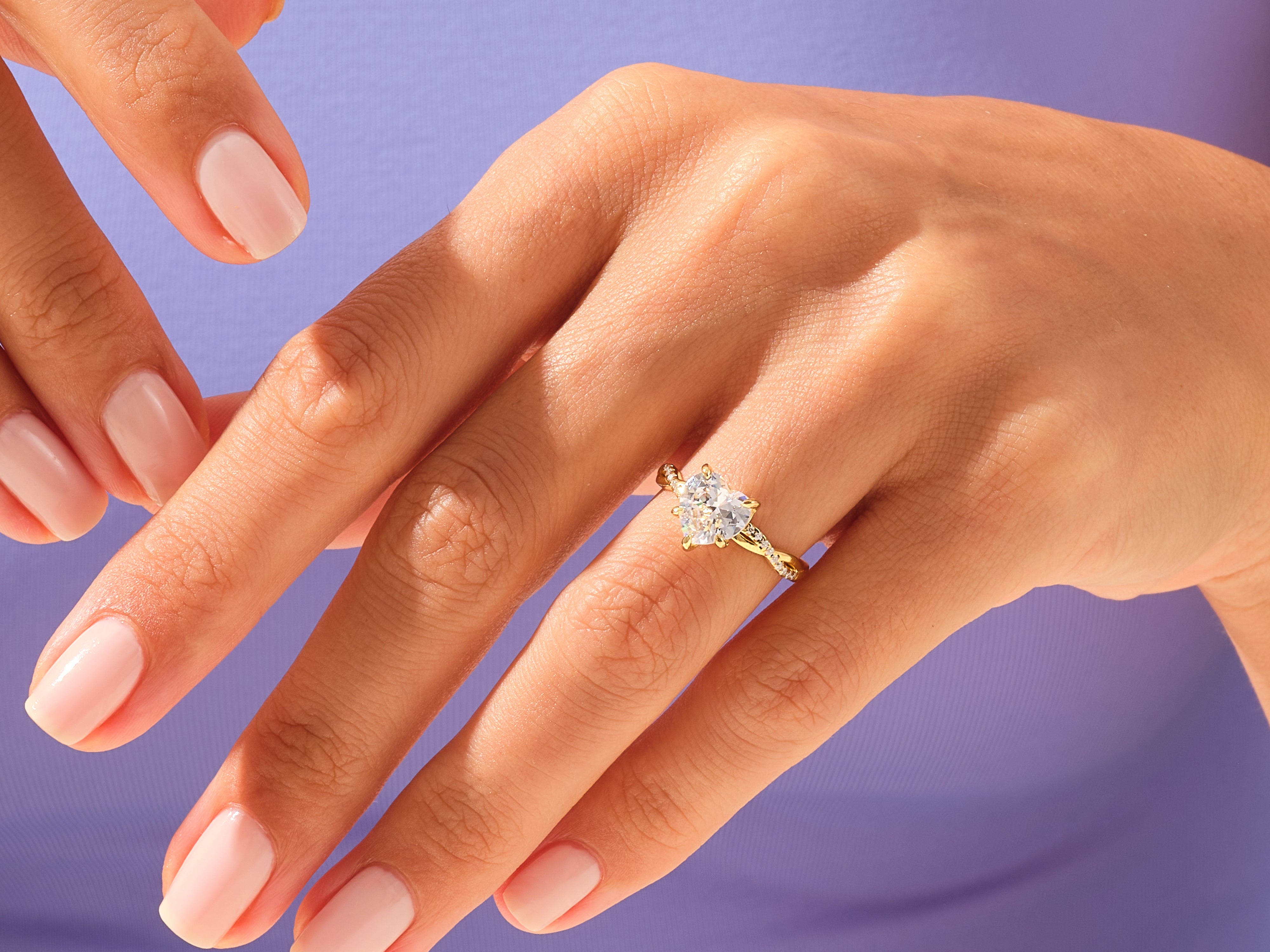 Heart Twisted Engagement Ring