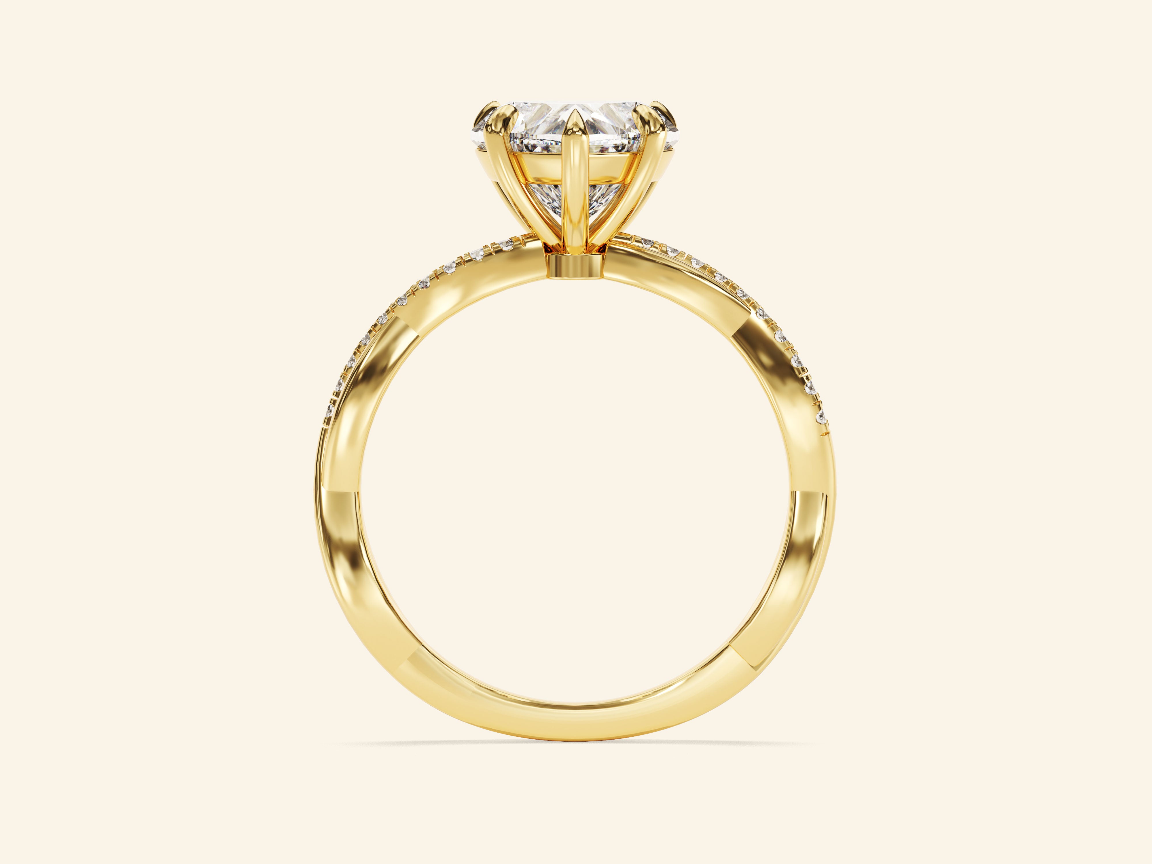 Heart Twisted Engagement Ring