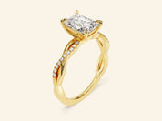 Radiant Twisted Engagement Ring