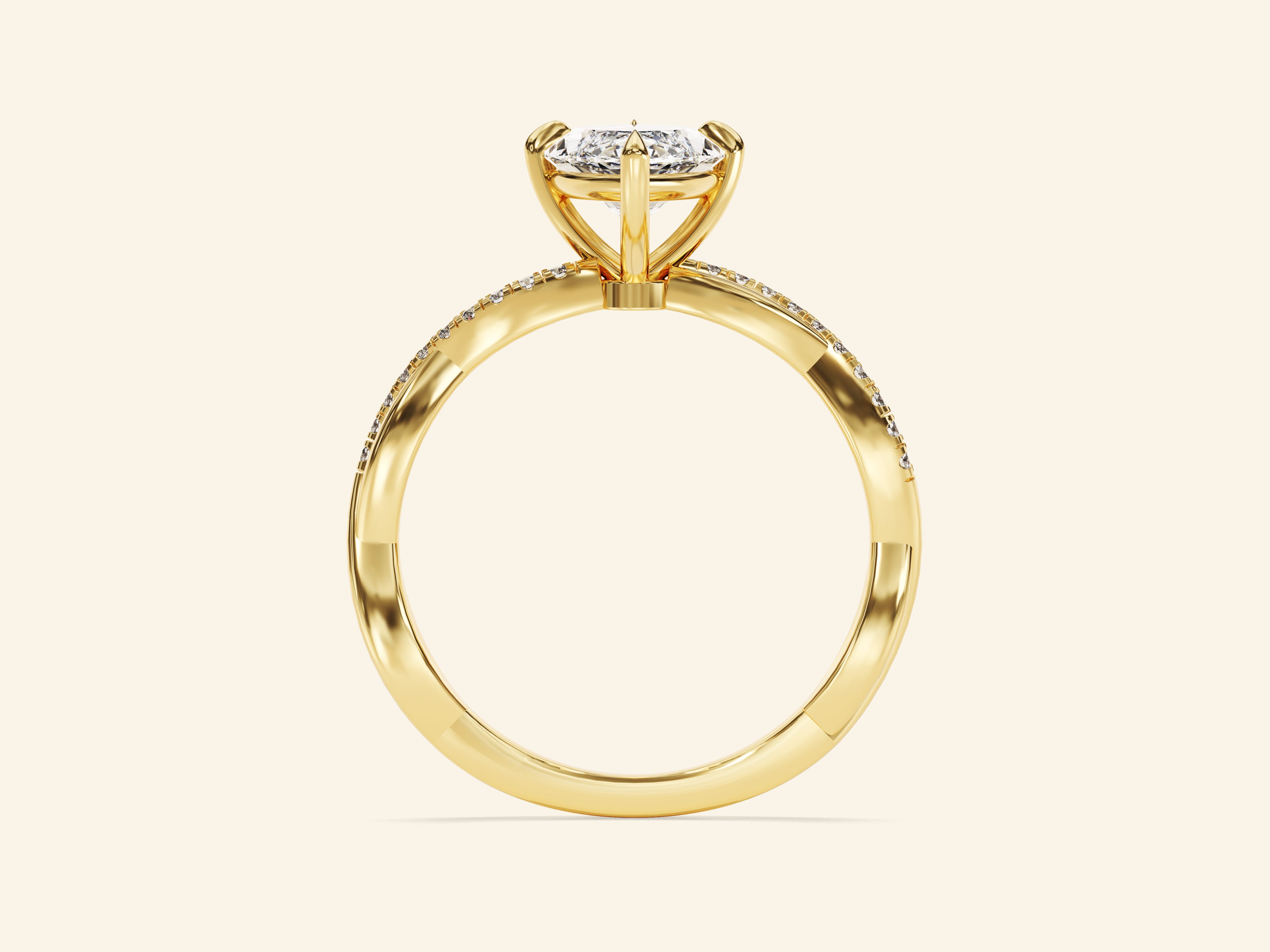 Marquise Twisted Engagement Ring