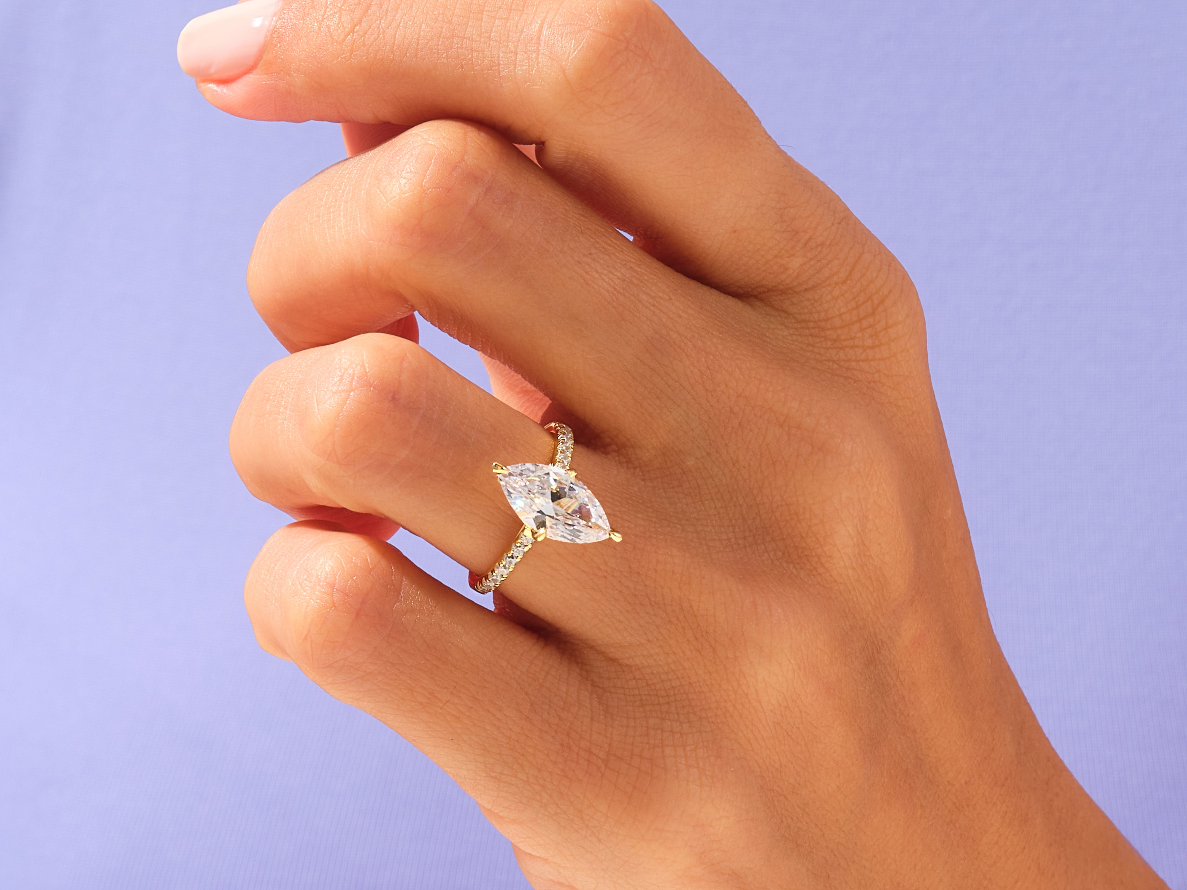 Marquise Twisted Engagement Ring