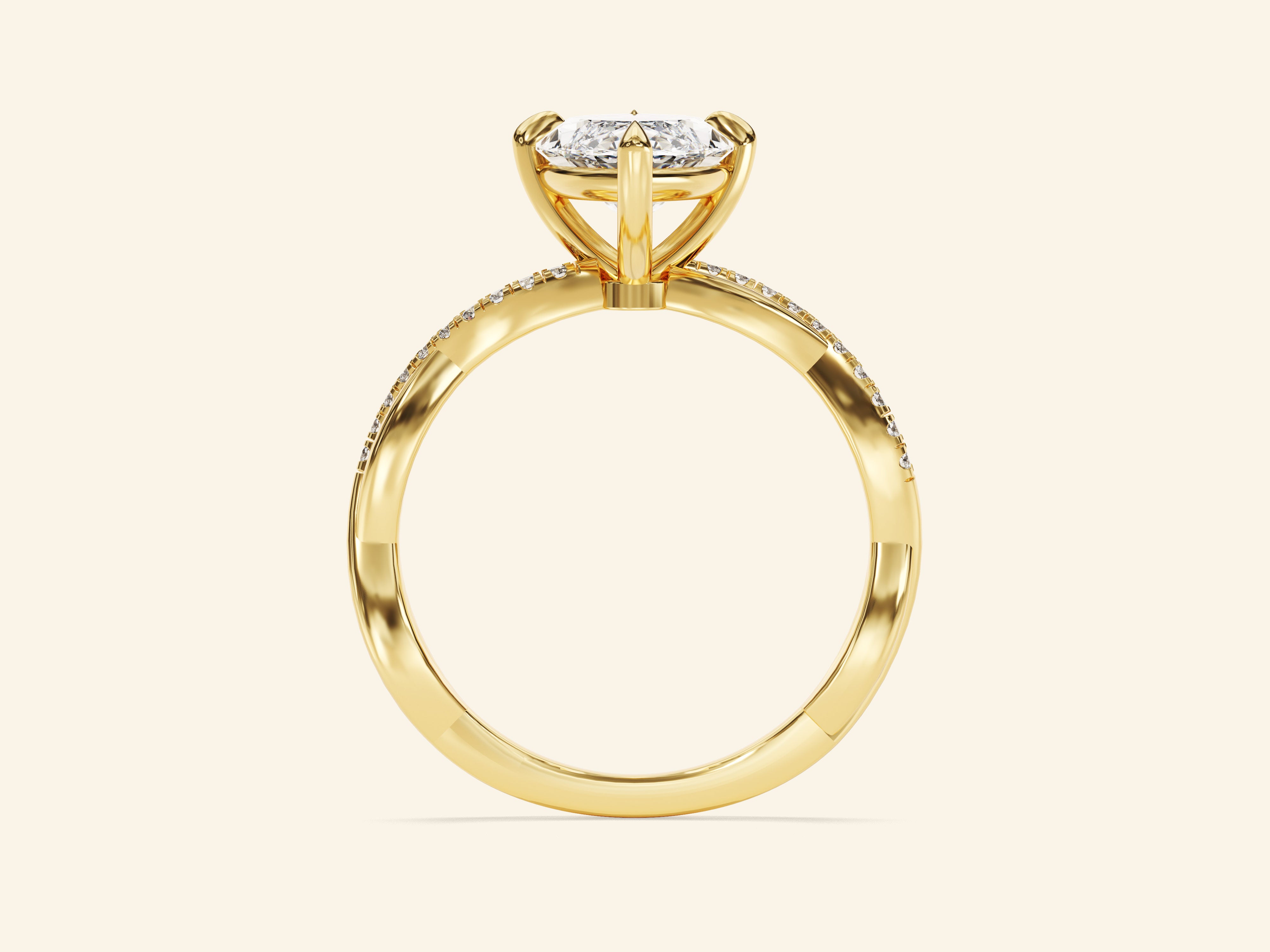 Marquise Twisted Engagement Ring