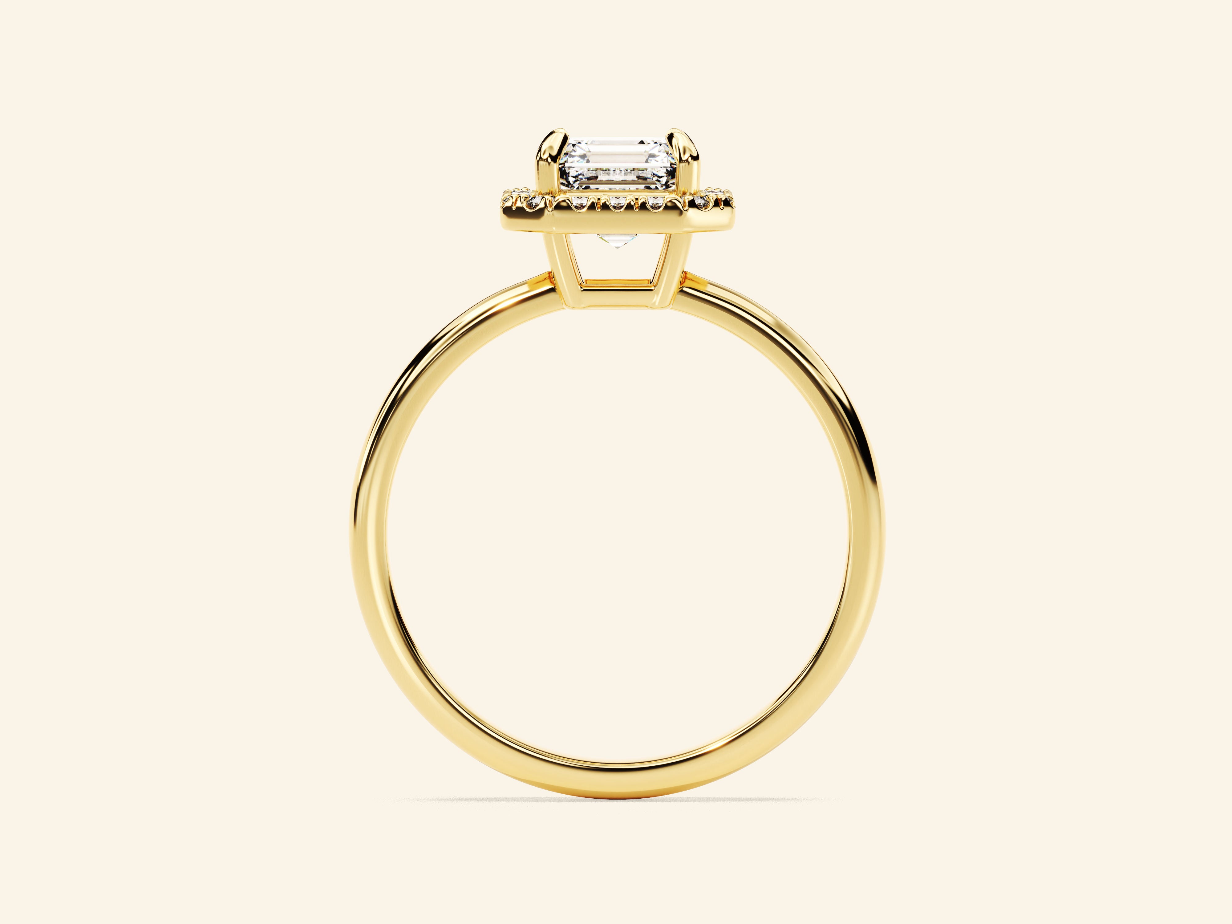Asscher Halo Engagement Ring