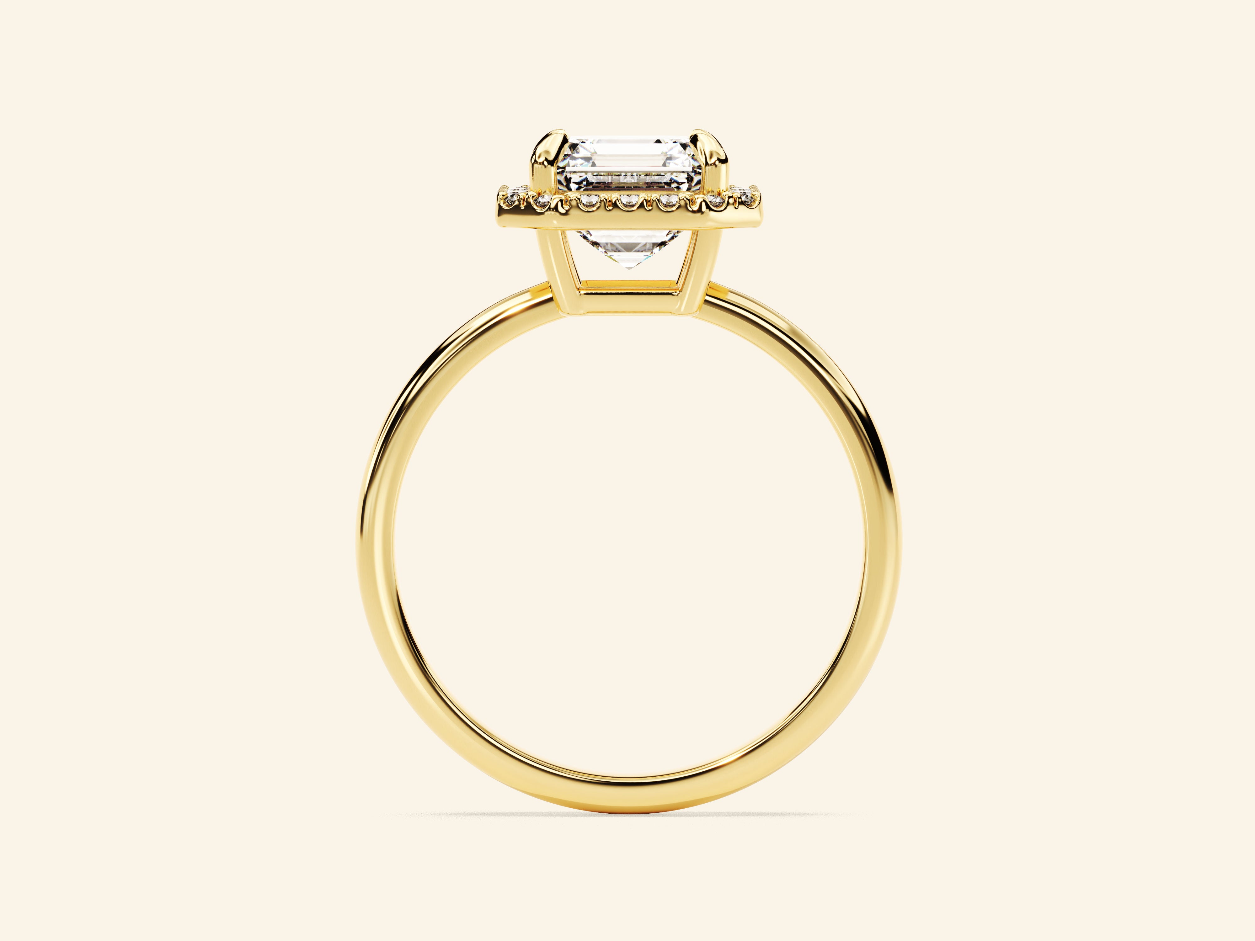 Asscher Halo Engagement Ring