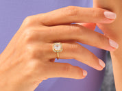 Asscher Halo Engagement Ring