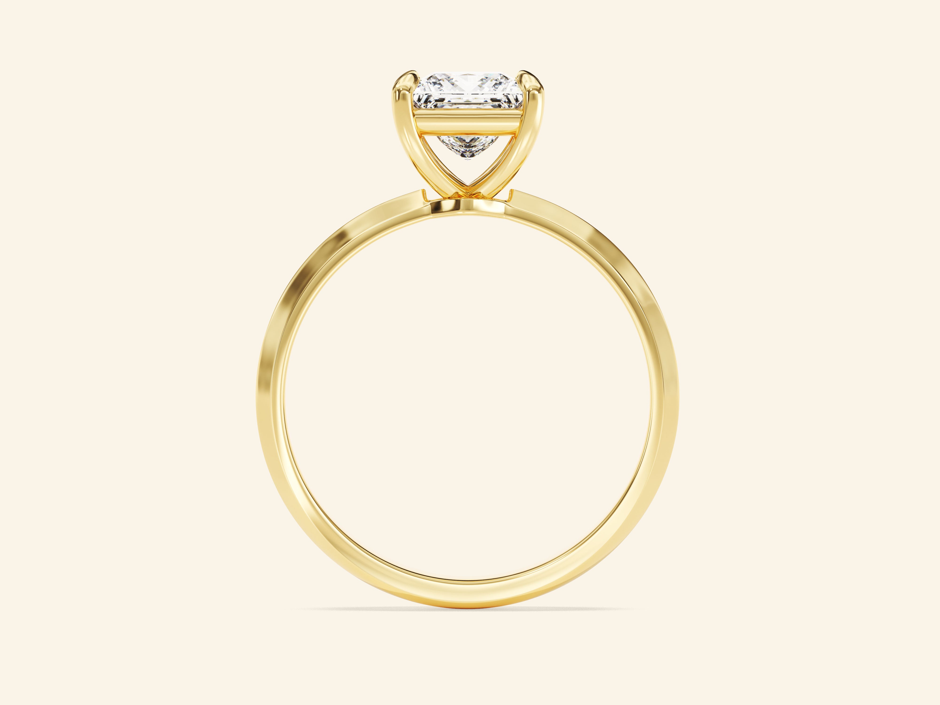 Knife Edge Princess Engagement Ring
