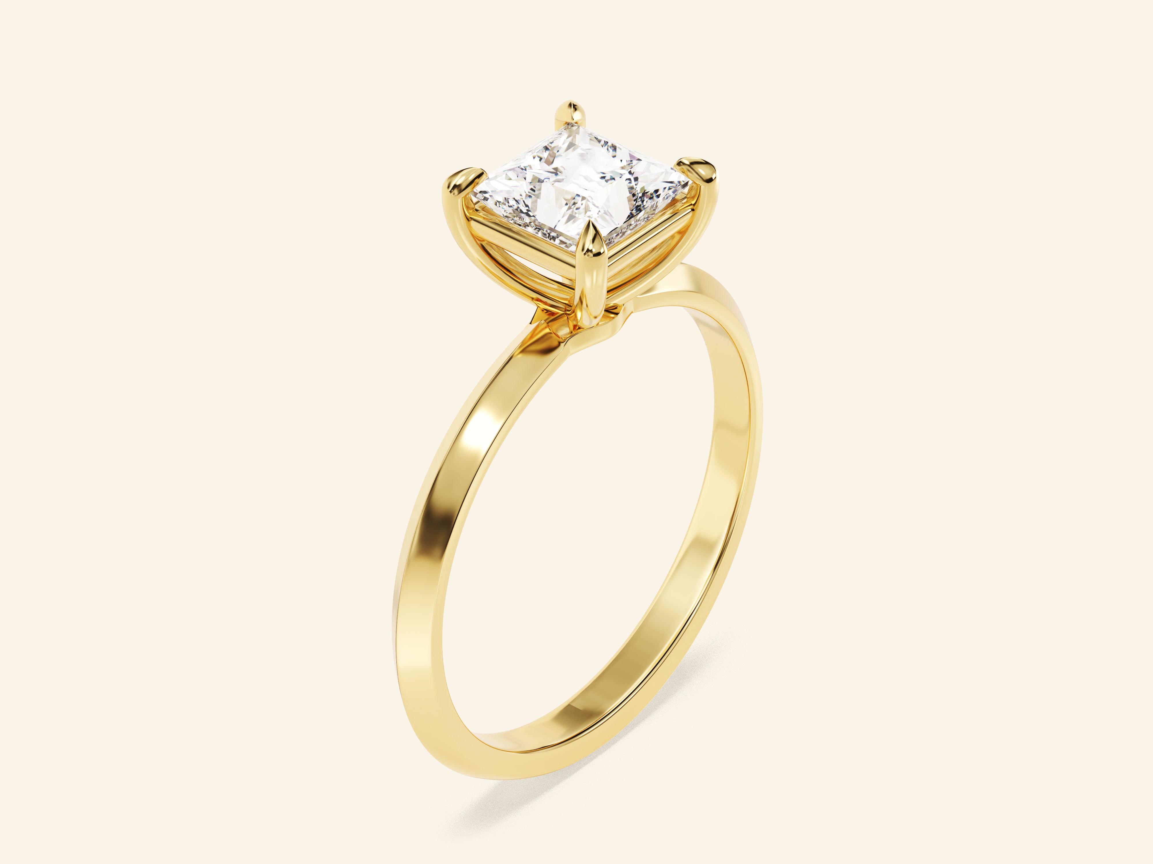 Knife Edge Princess Engagement Ring