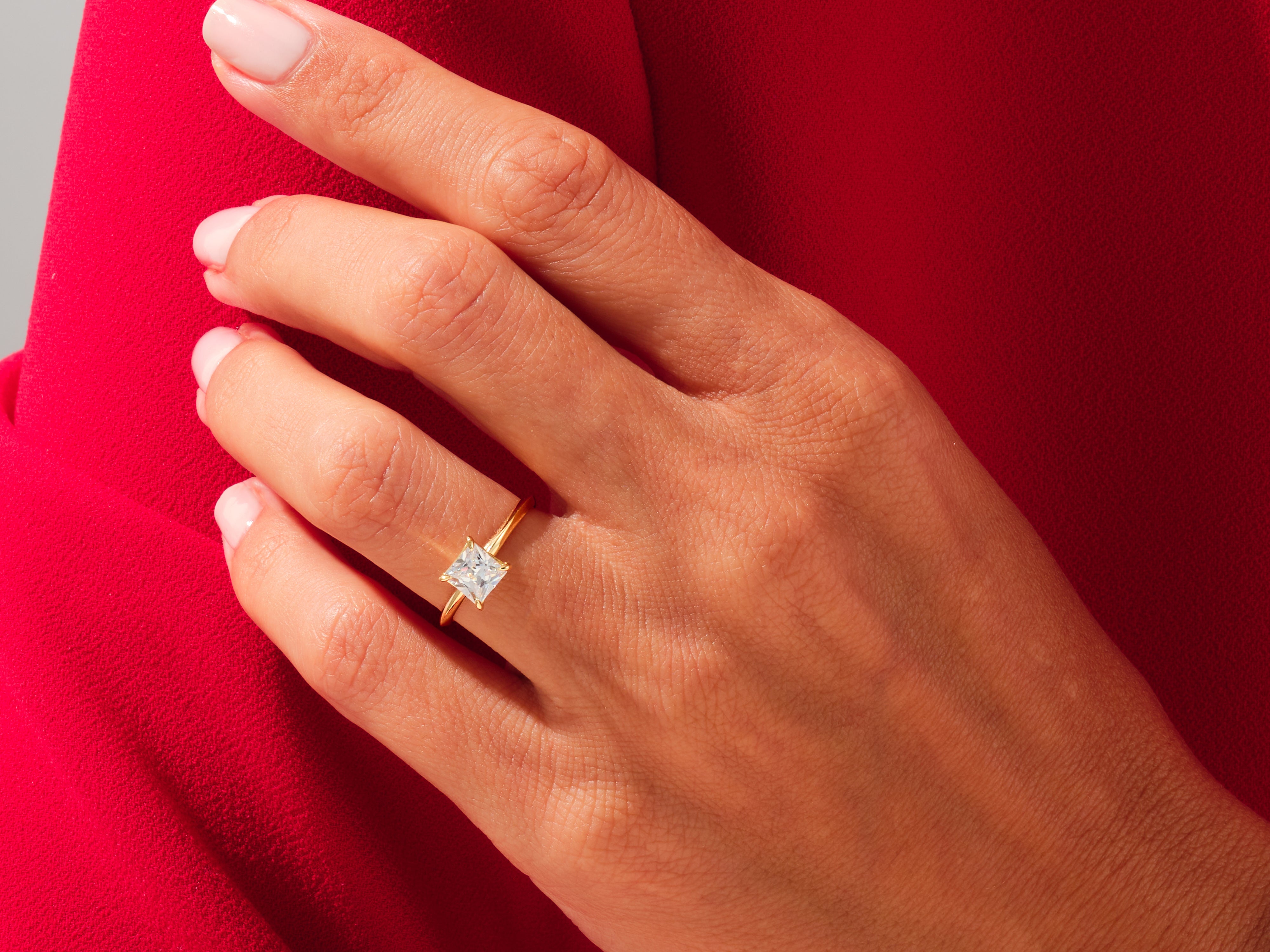Knife Edge Princess Engagement Ring