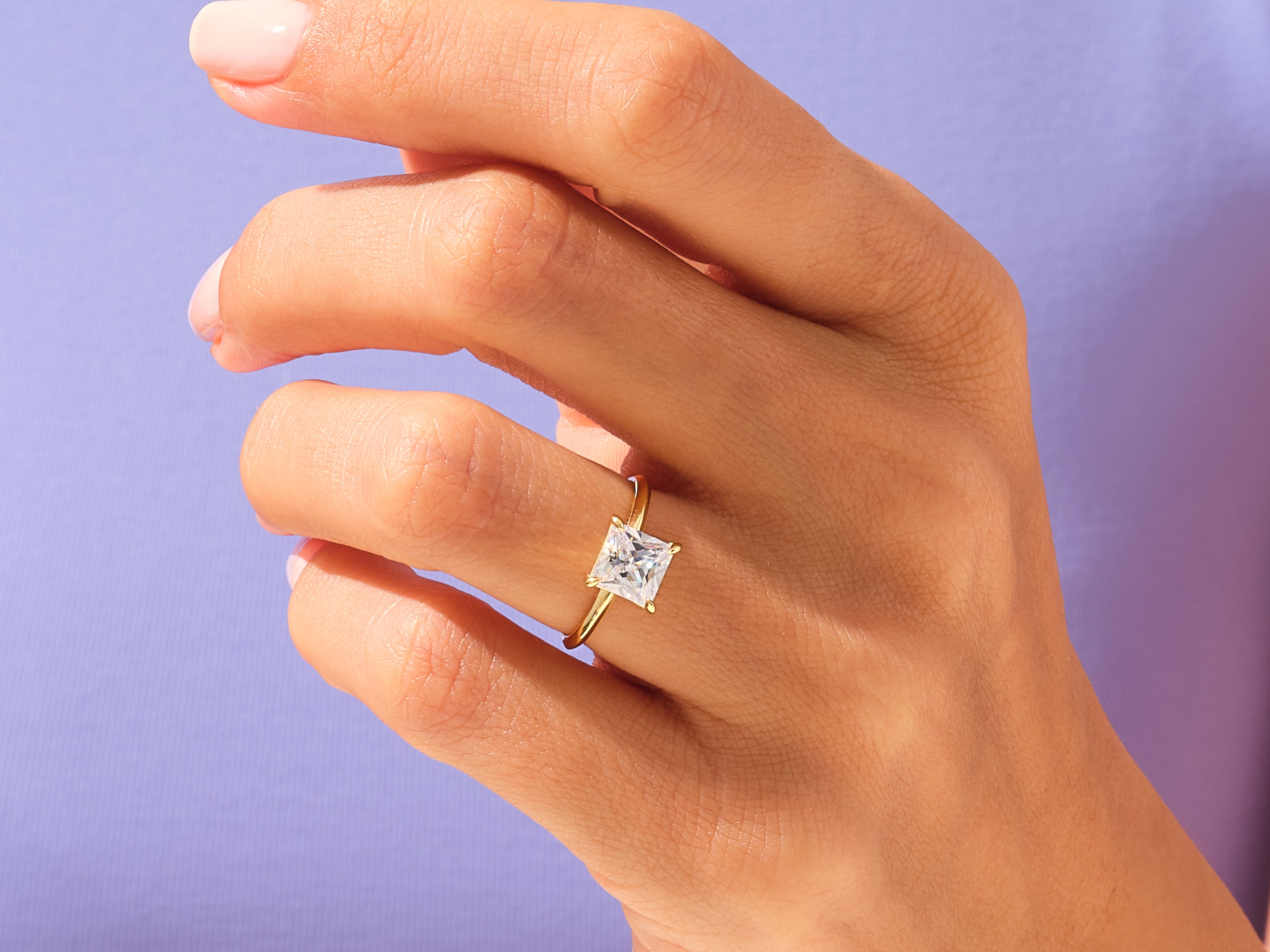 Knife Edge Princess Engagement Ring