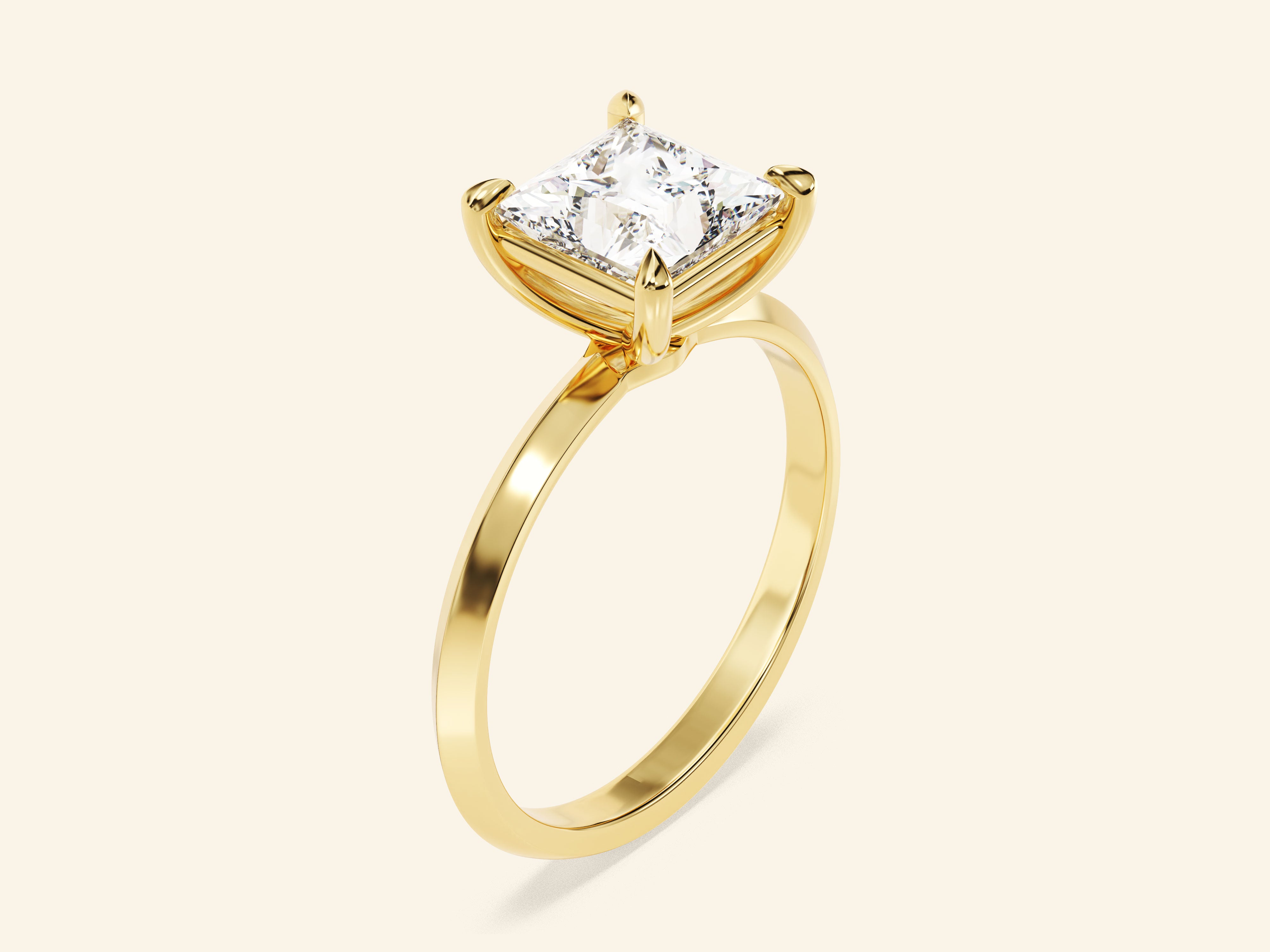 Knife Edge Princess Engagement Ring