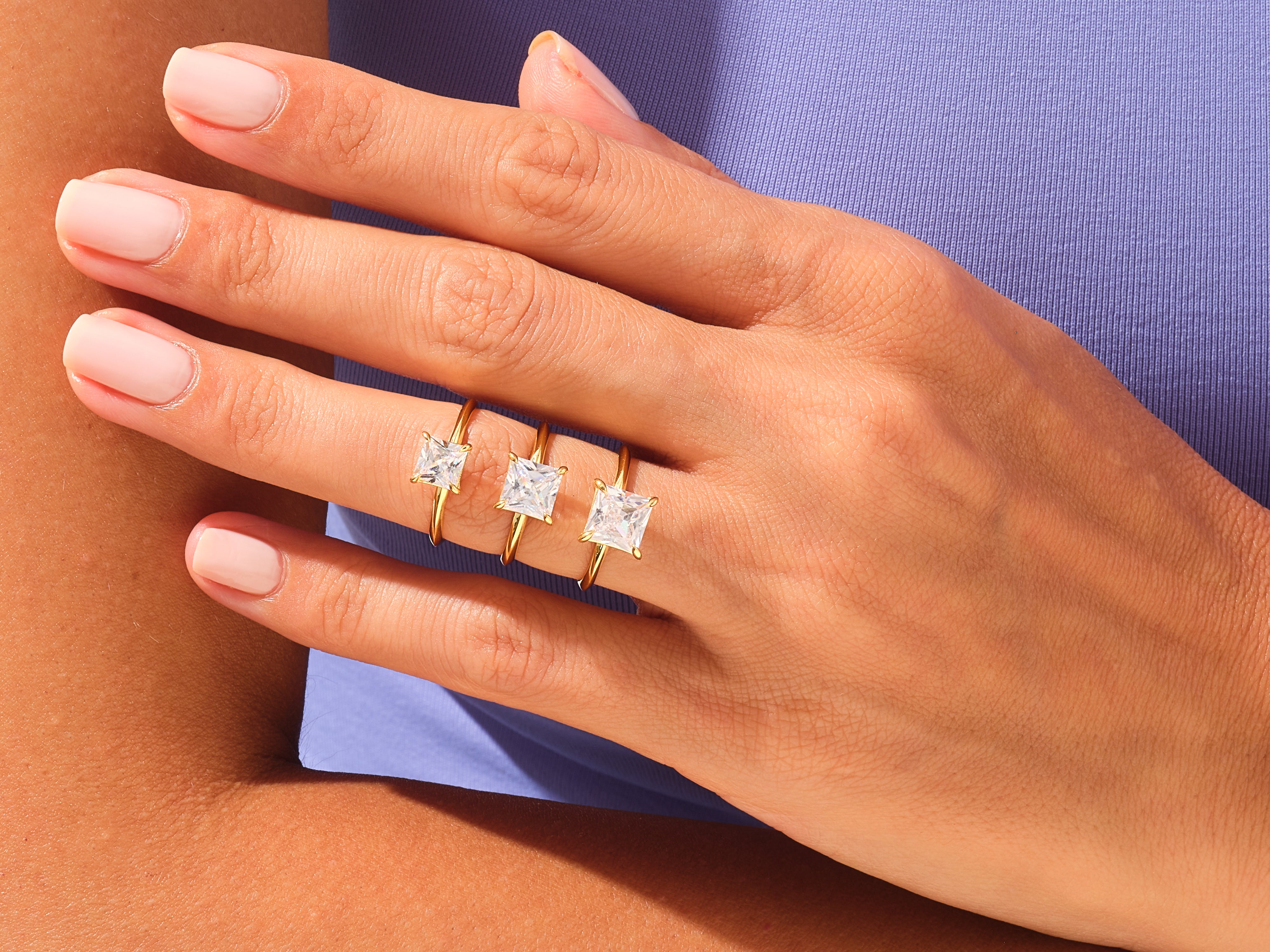 Knife Edge Princess Engagement Ring