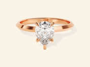 Knife Edge Pear Engagement Ring