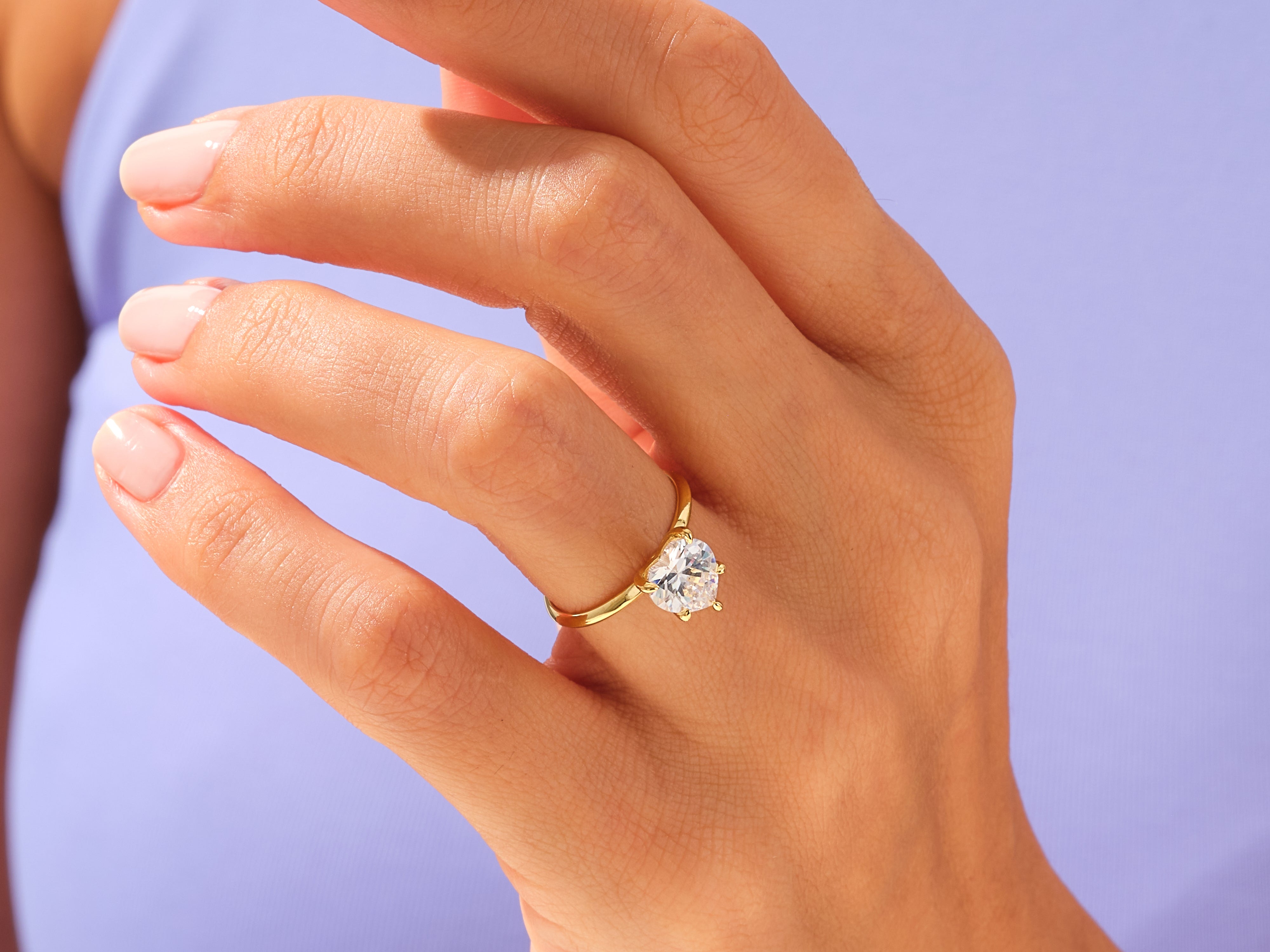 Knife Edge Heart Engagement Ring
