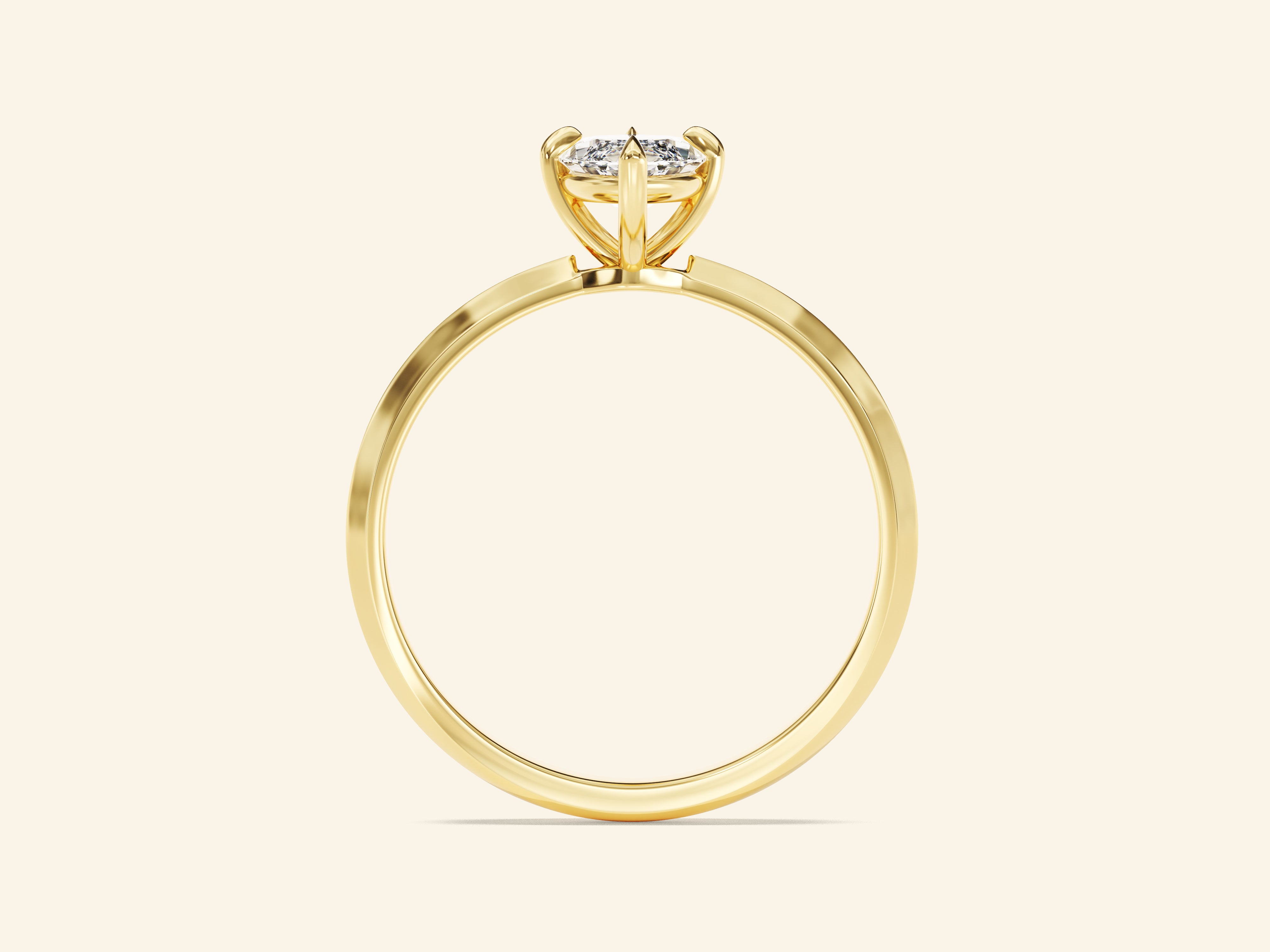 Knife Edge Marquise Engagement Ring