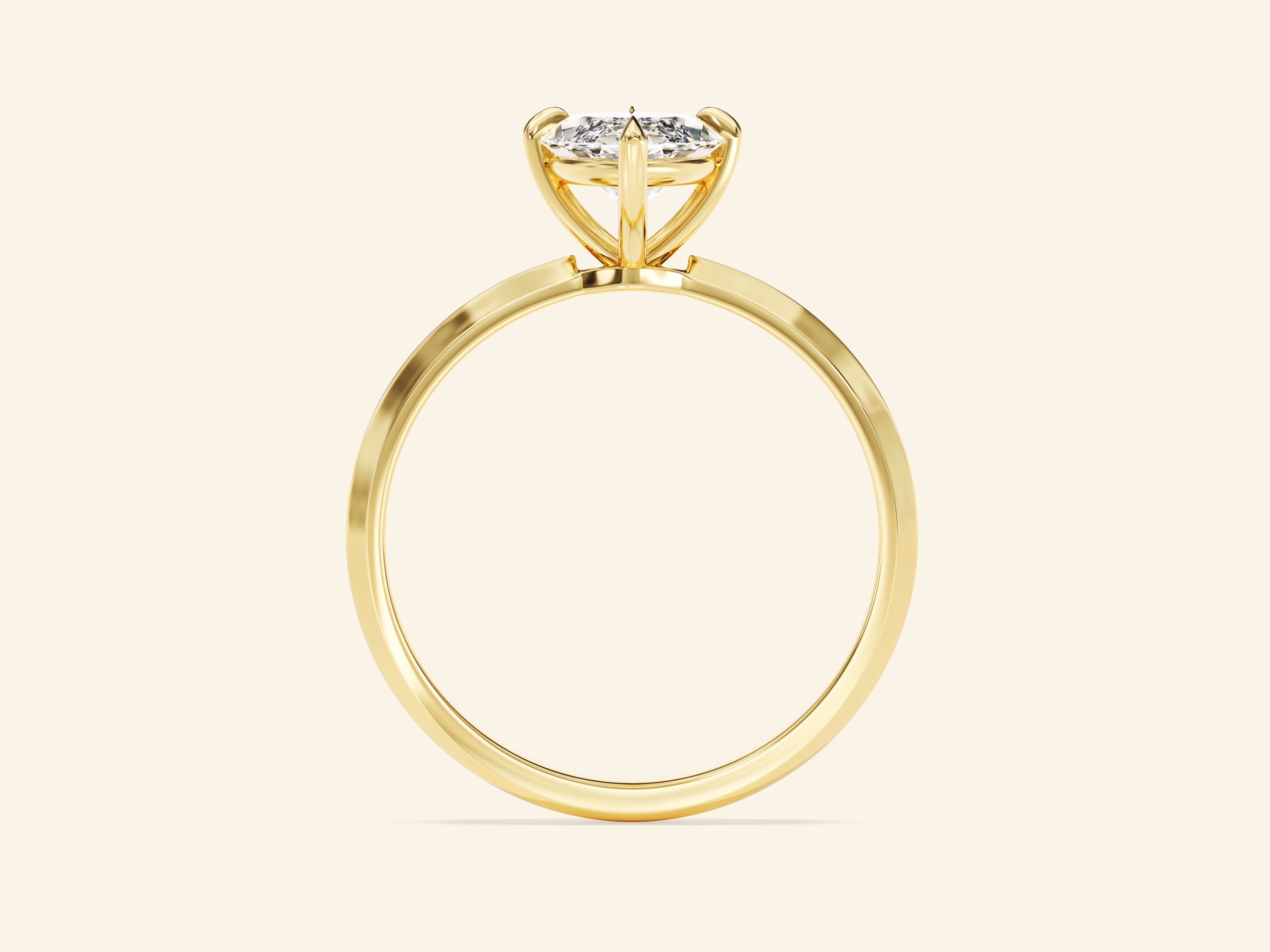 Knife Edge Marquise Engagement Ring