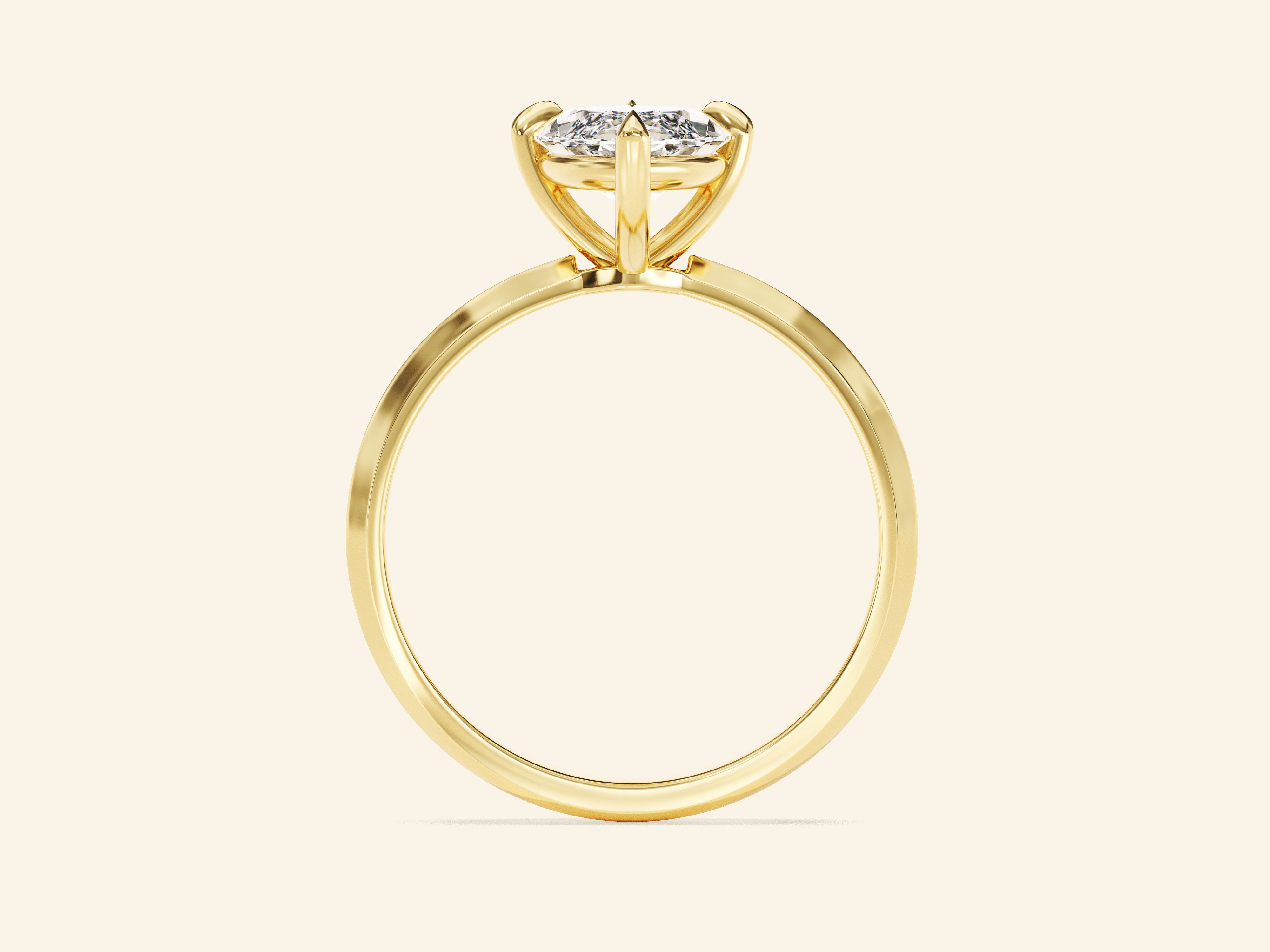 Knife Edge Marquise Engagement Ring