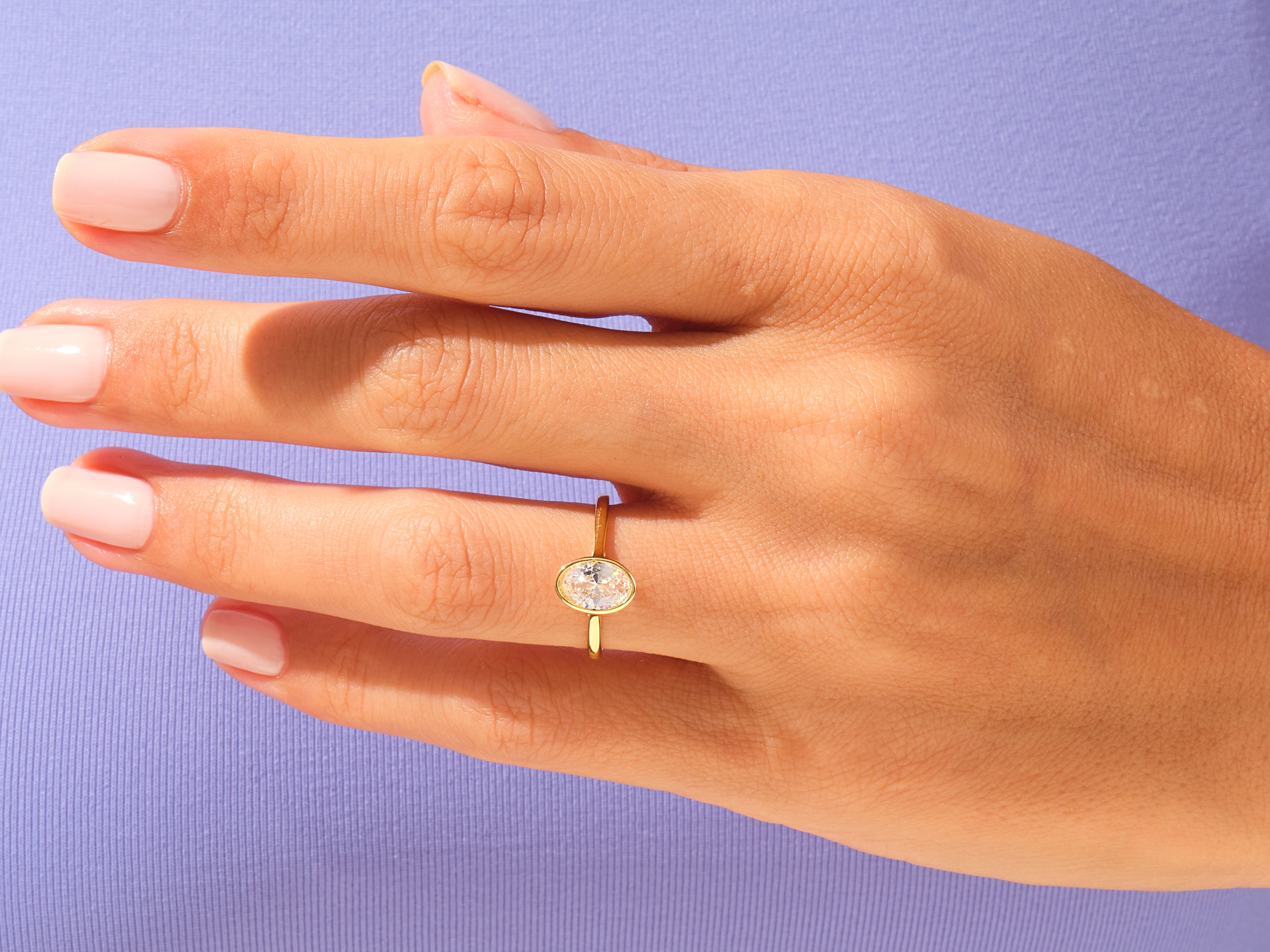Bezel Oval Engagement Ring