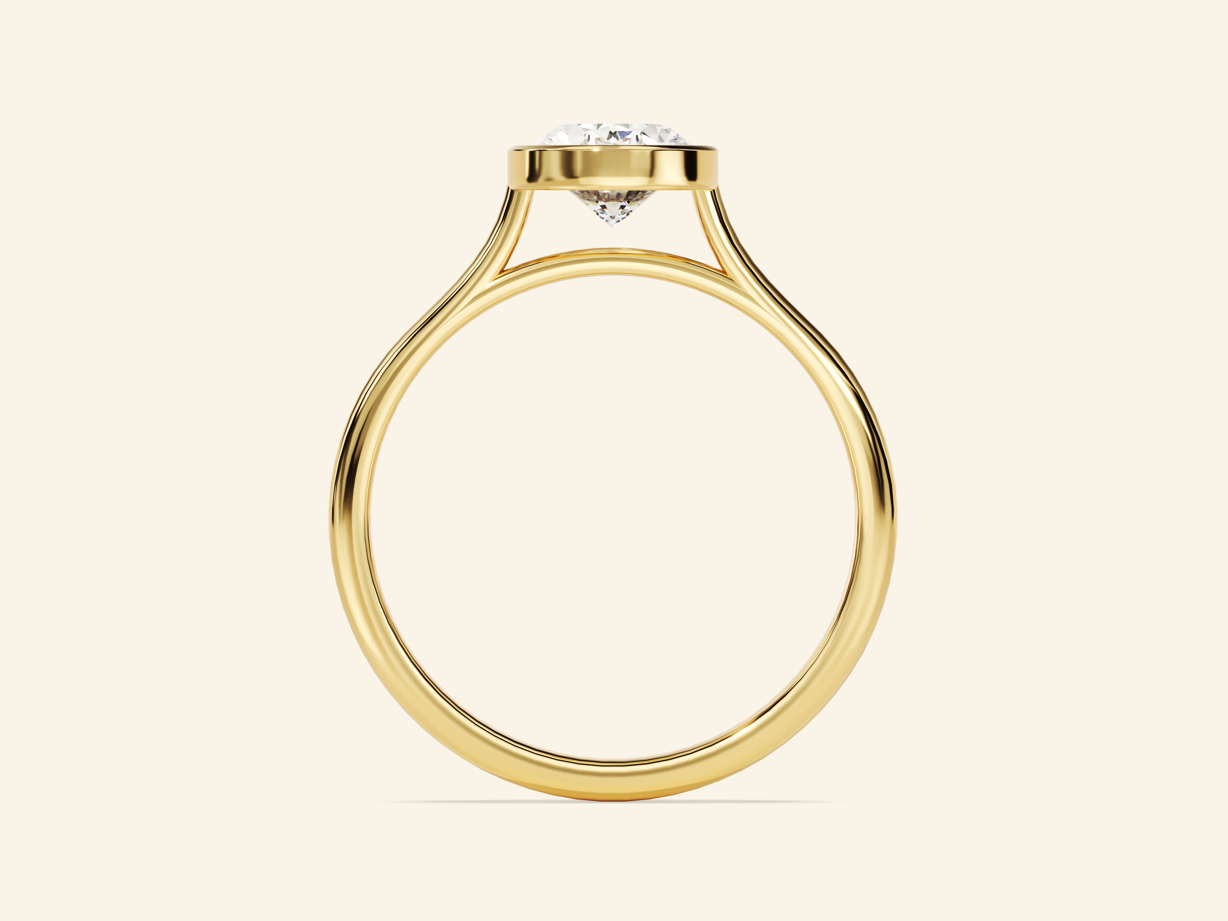 Bezel Oval Engagement Ring