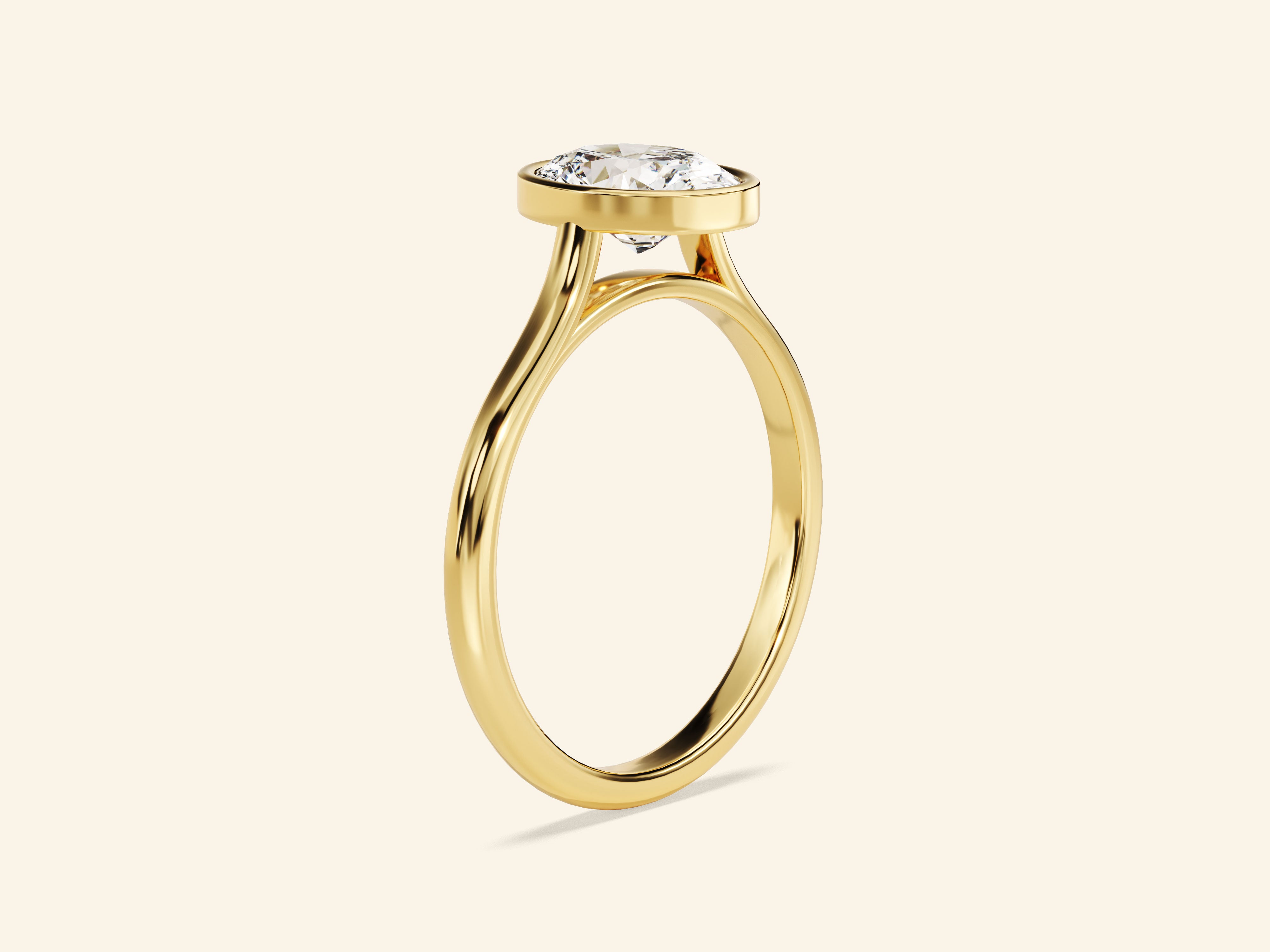 Bezel Oval Engagement Ring