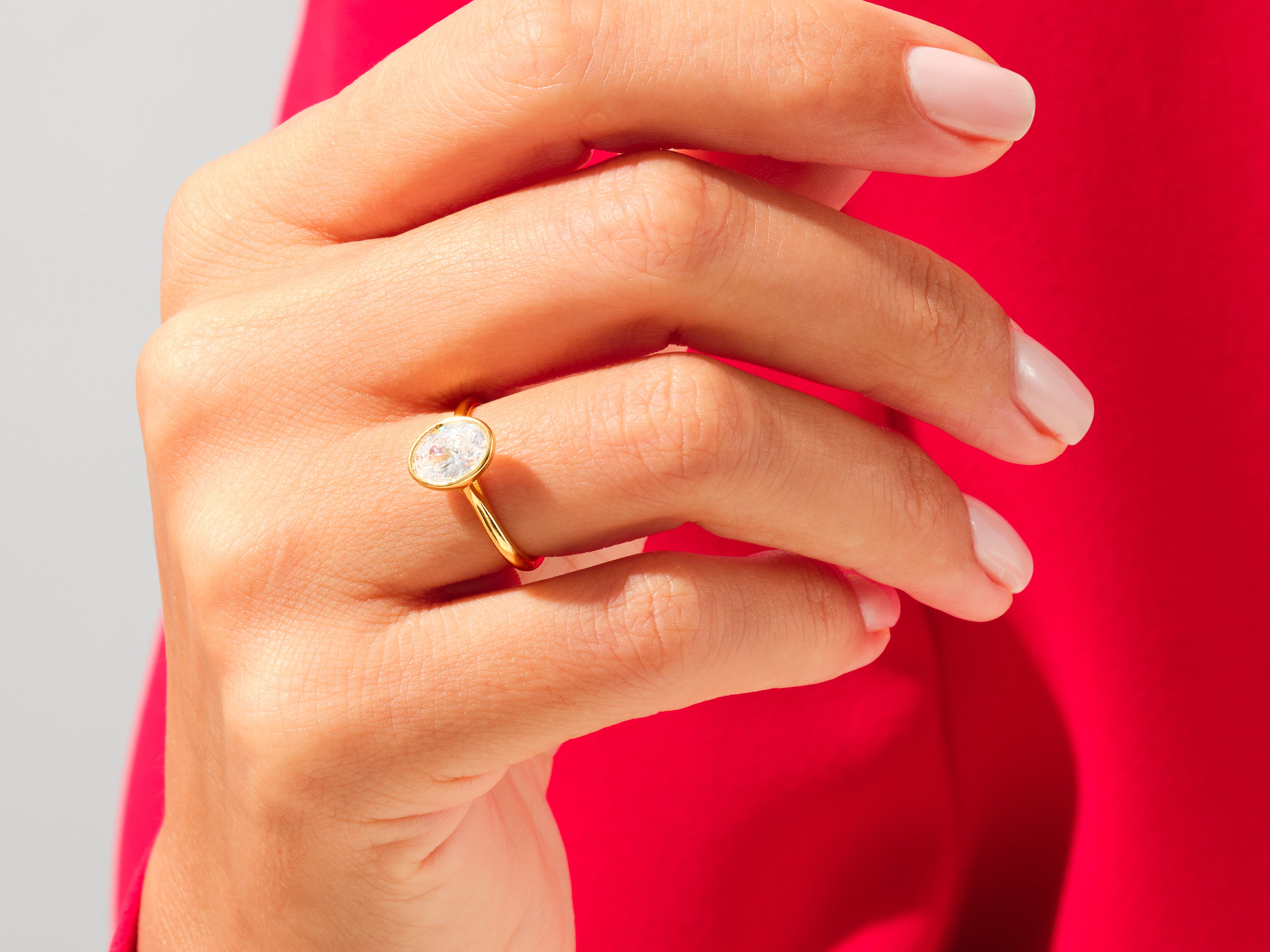 Bezel Oval Engagement Ring