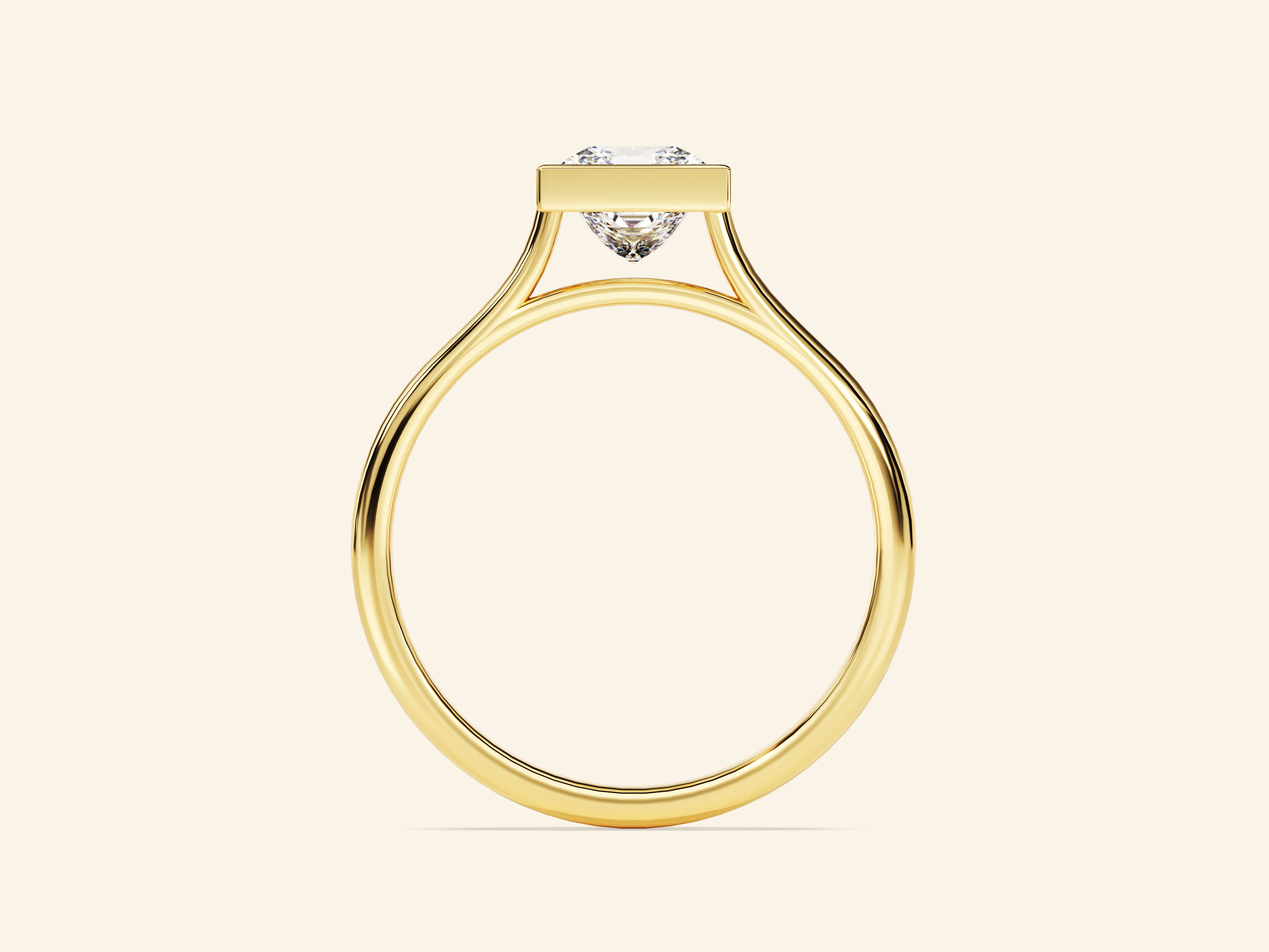 Bezel Princess Engagement Ring