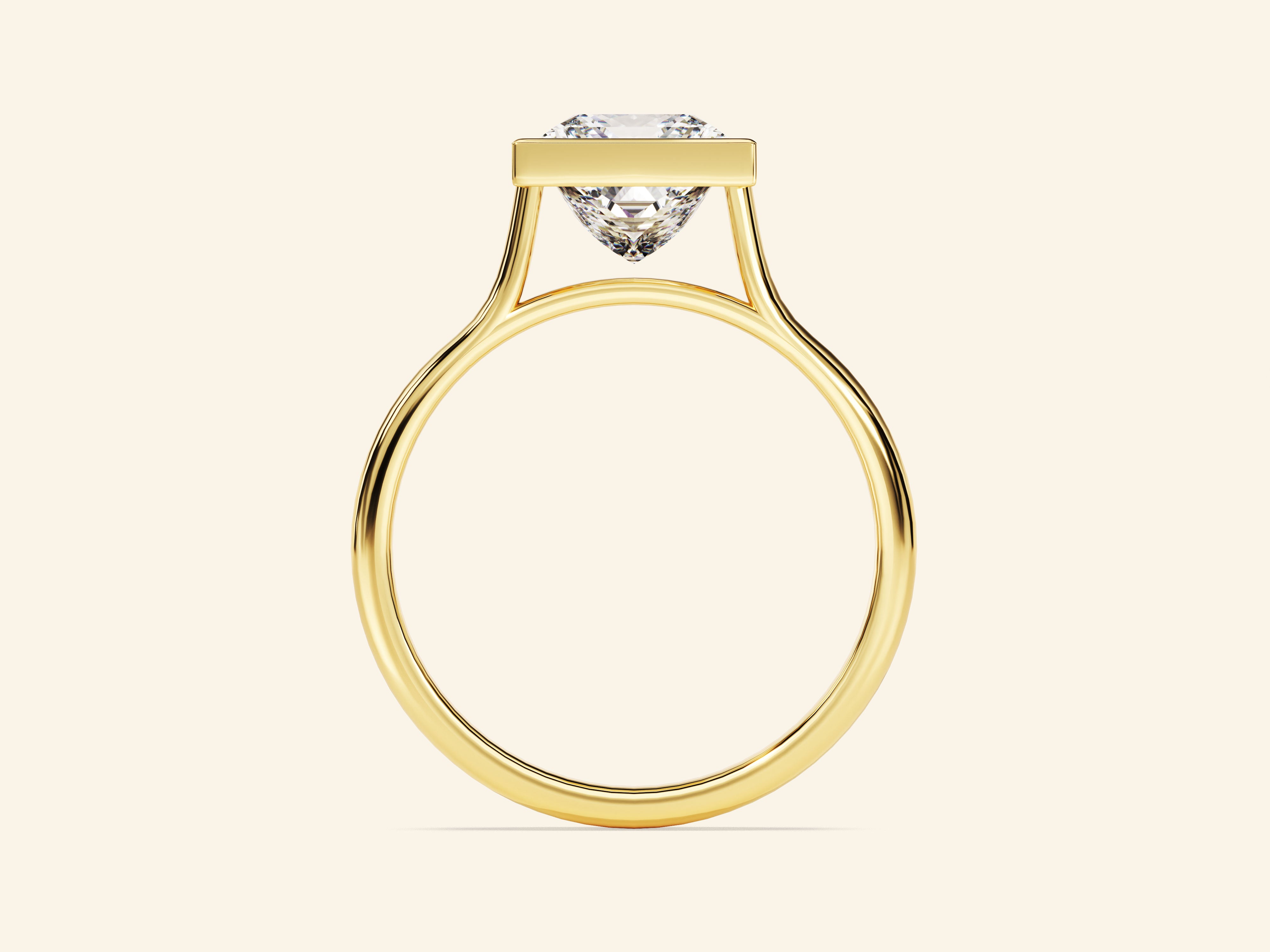 Bezel Princess Engagement Ring
