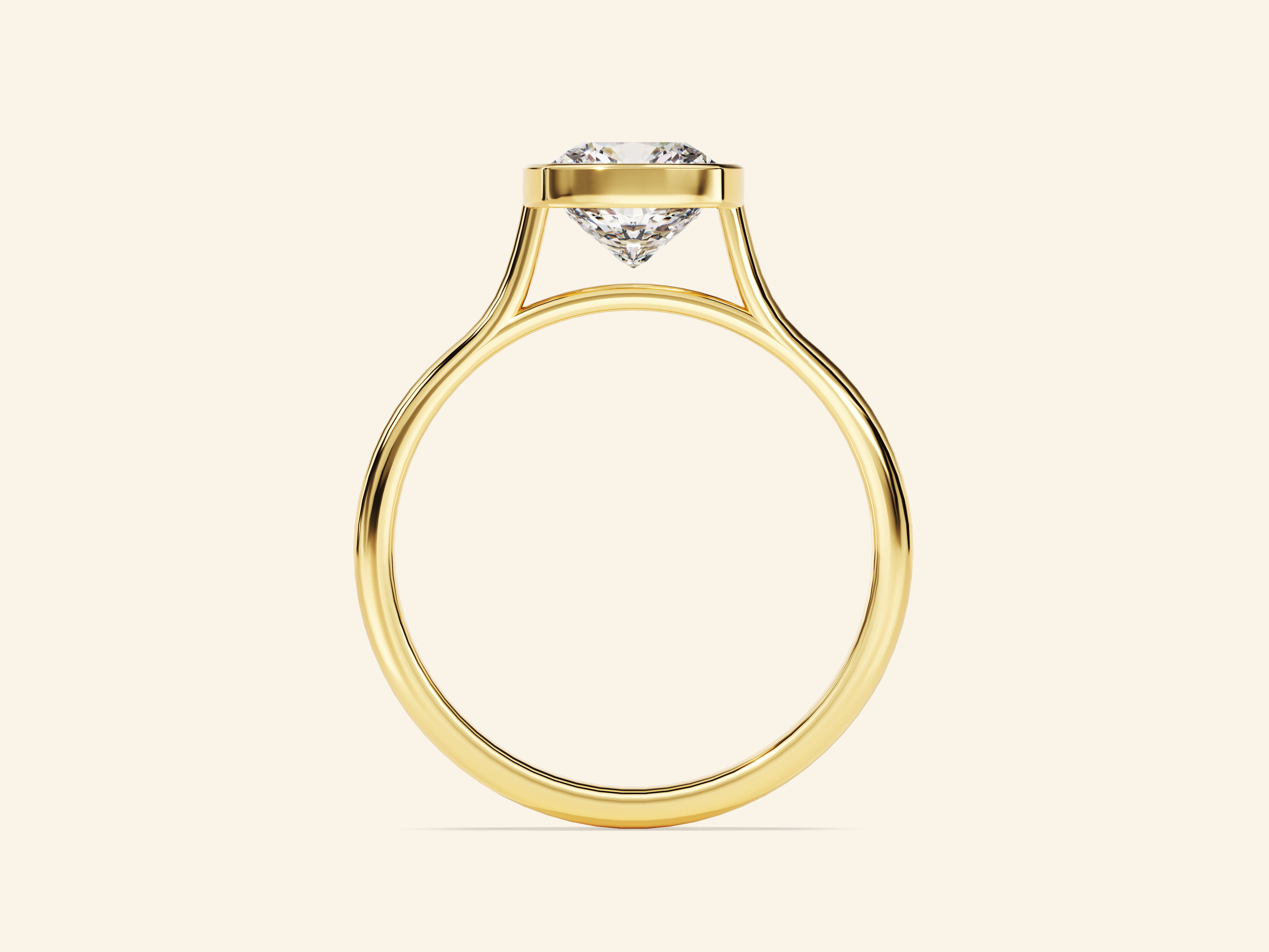 Bezel Cushion Engagement Ring
