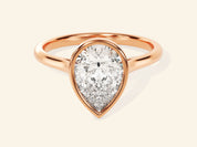Bezel Pear Engagement Ring