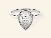 Bezel Pear Engagement Ring