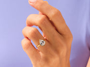 Bezel Pear Engagement Ring