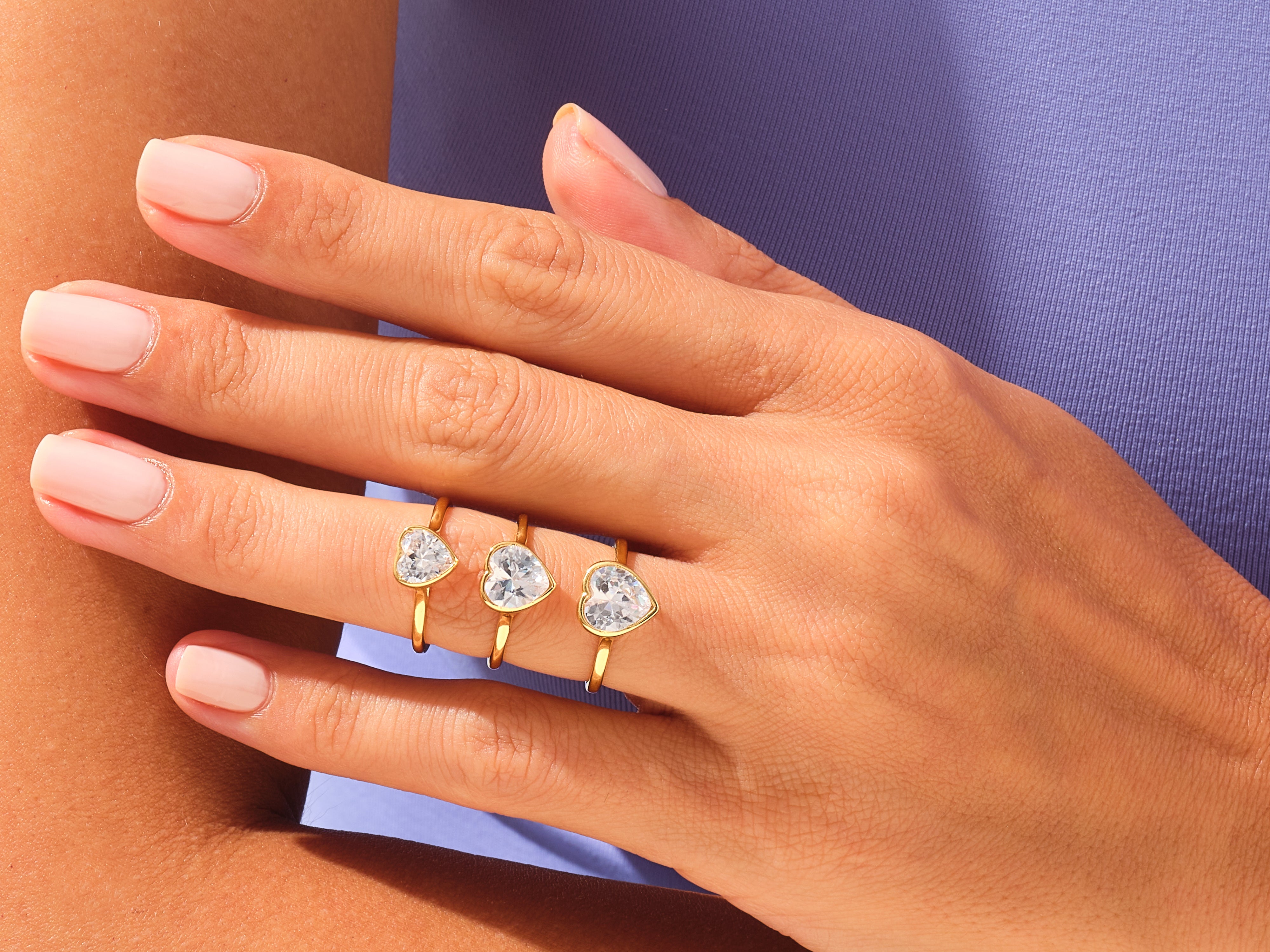 Bezel Heart Engagement Ring