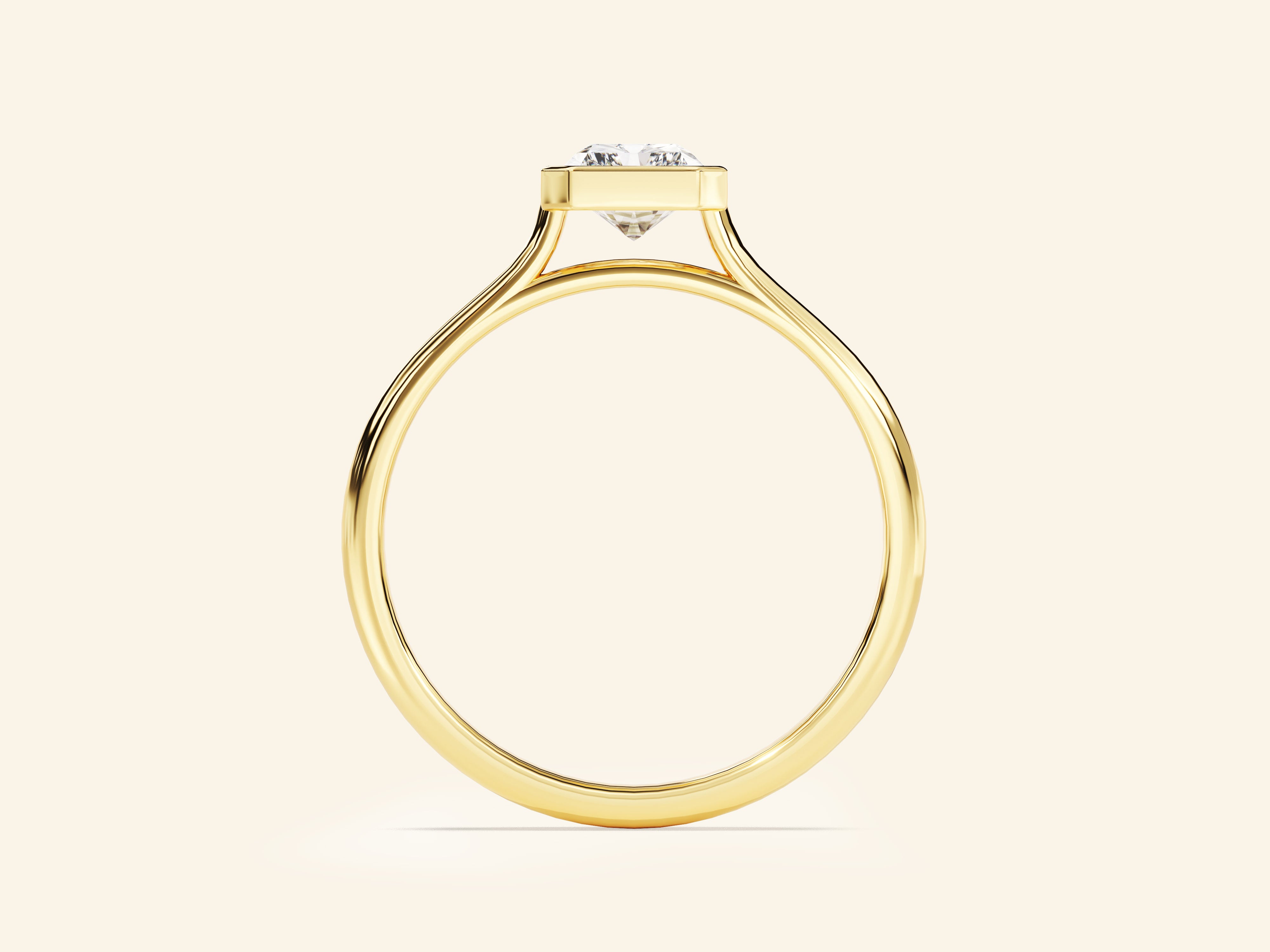 Bezel Radiant Engagement Ring