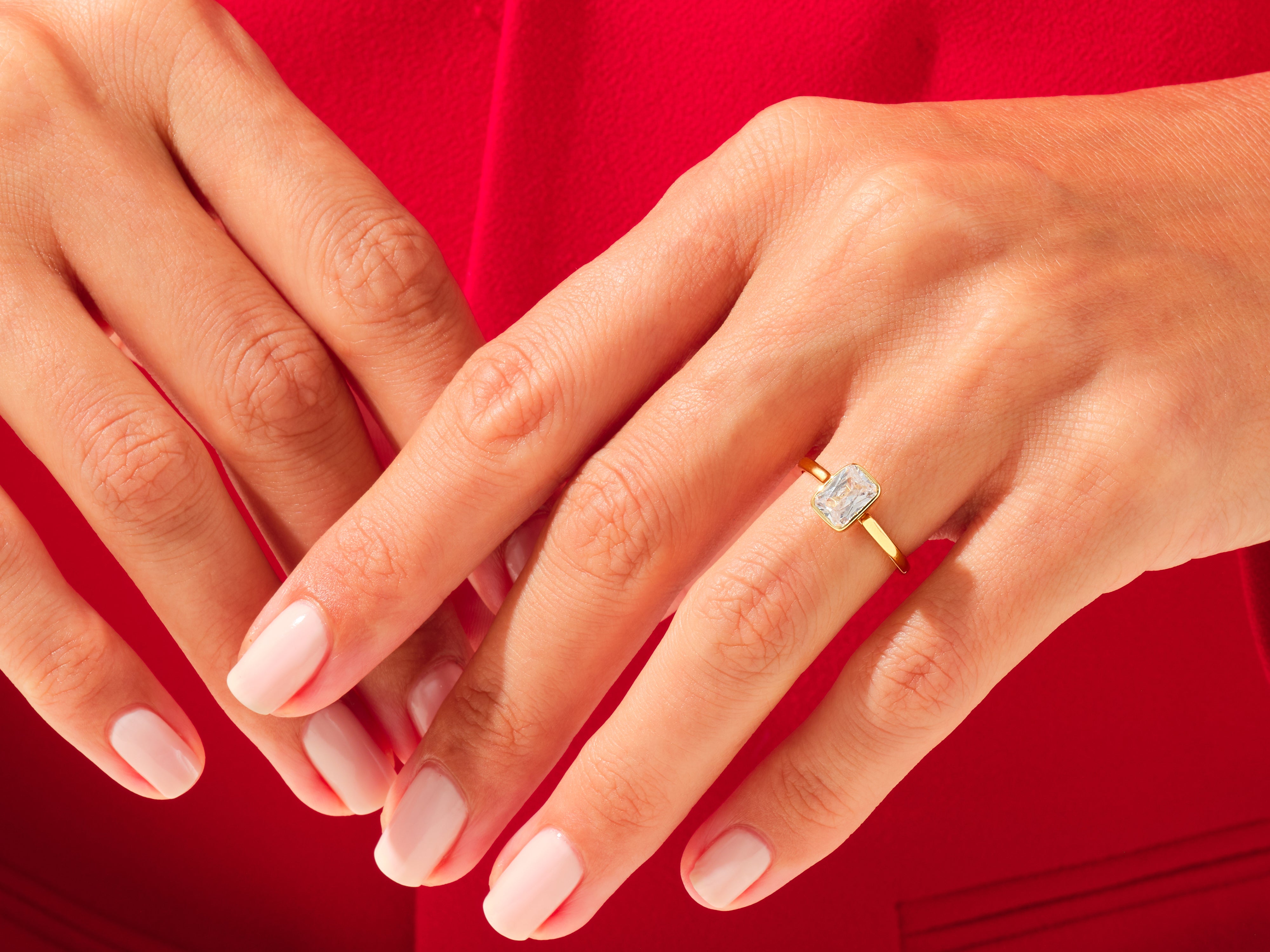 Bezel Radiant Engagement Ring