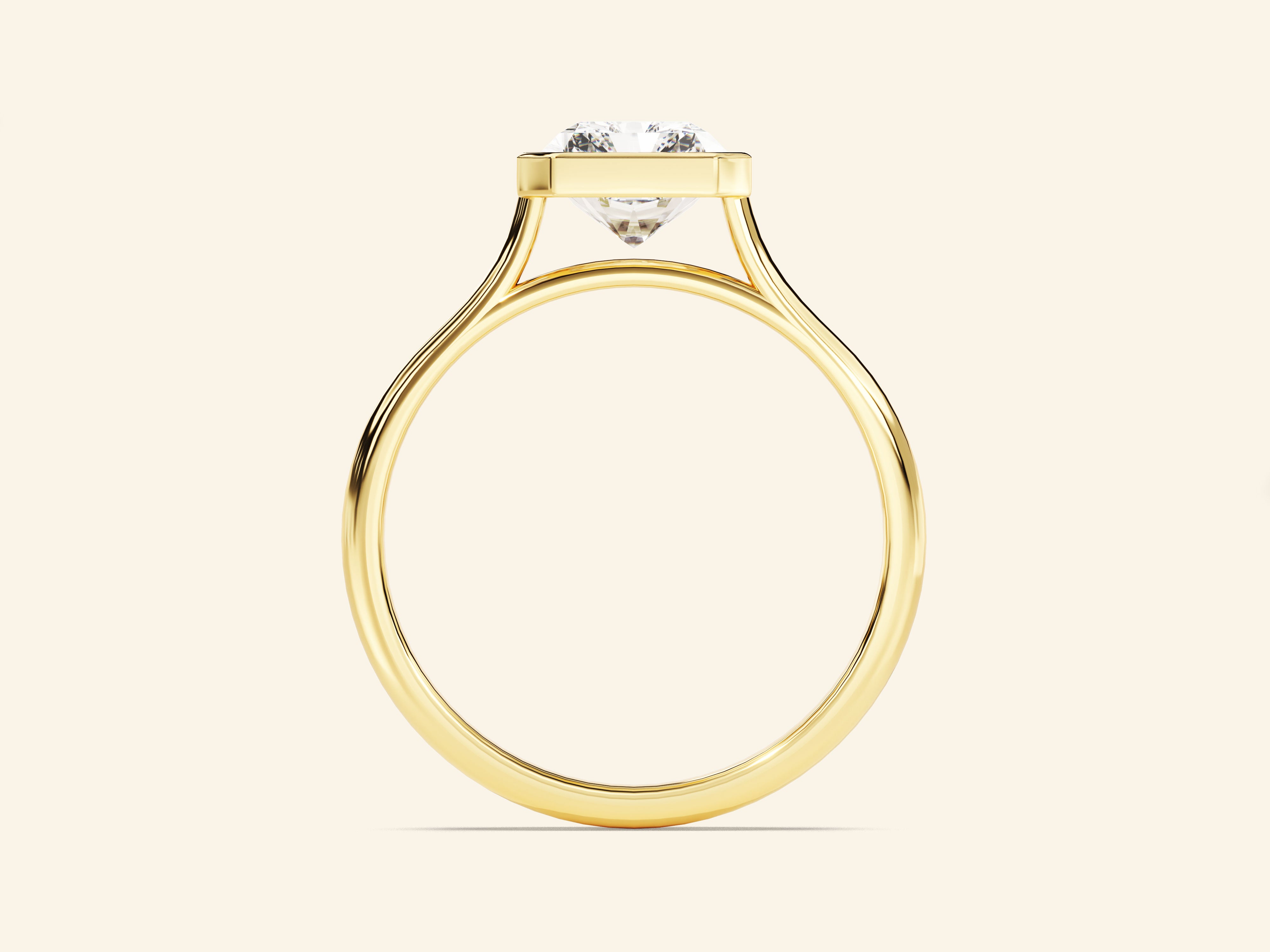 Bezel Radiant Engagement Ring