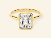Bezel Radiant Engagement Ring
