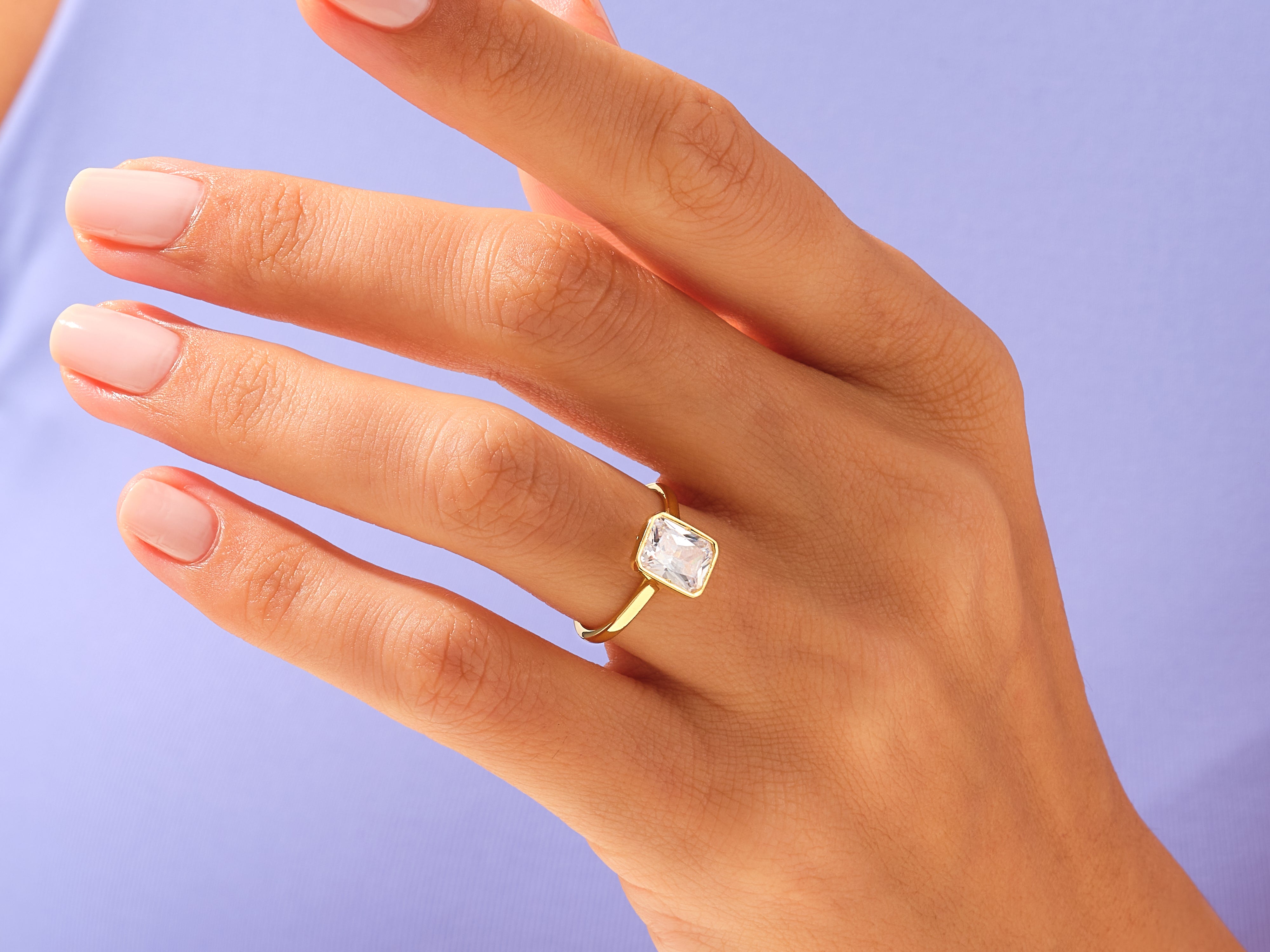 Bezel Radiant Engagement Ring