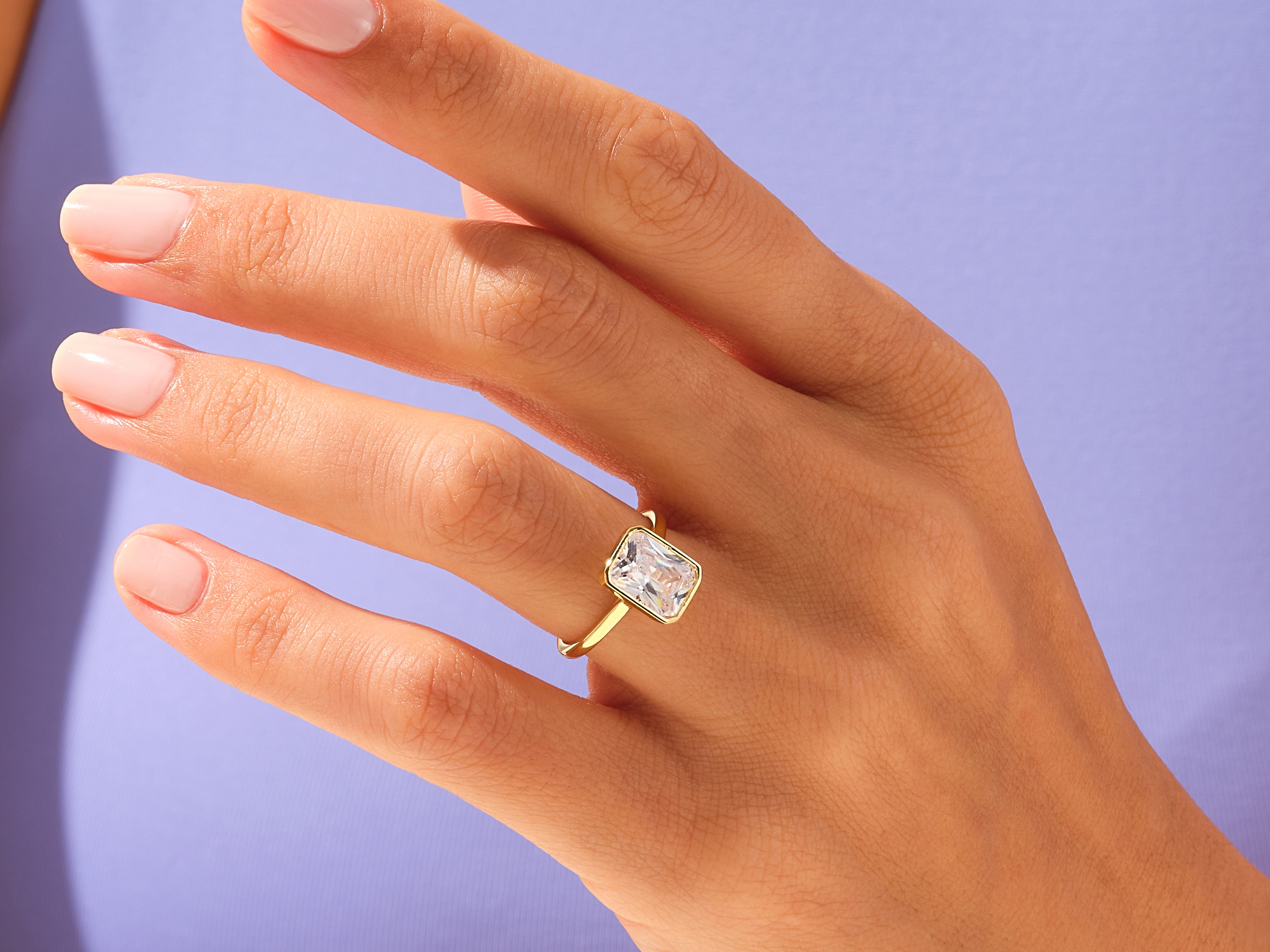 Bezel Radiant Engagement Ring