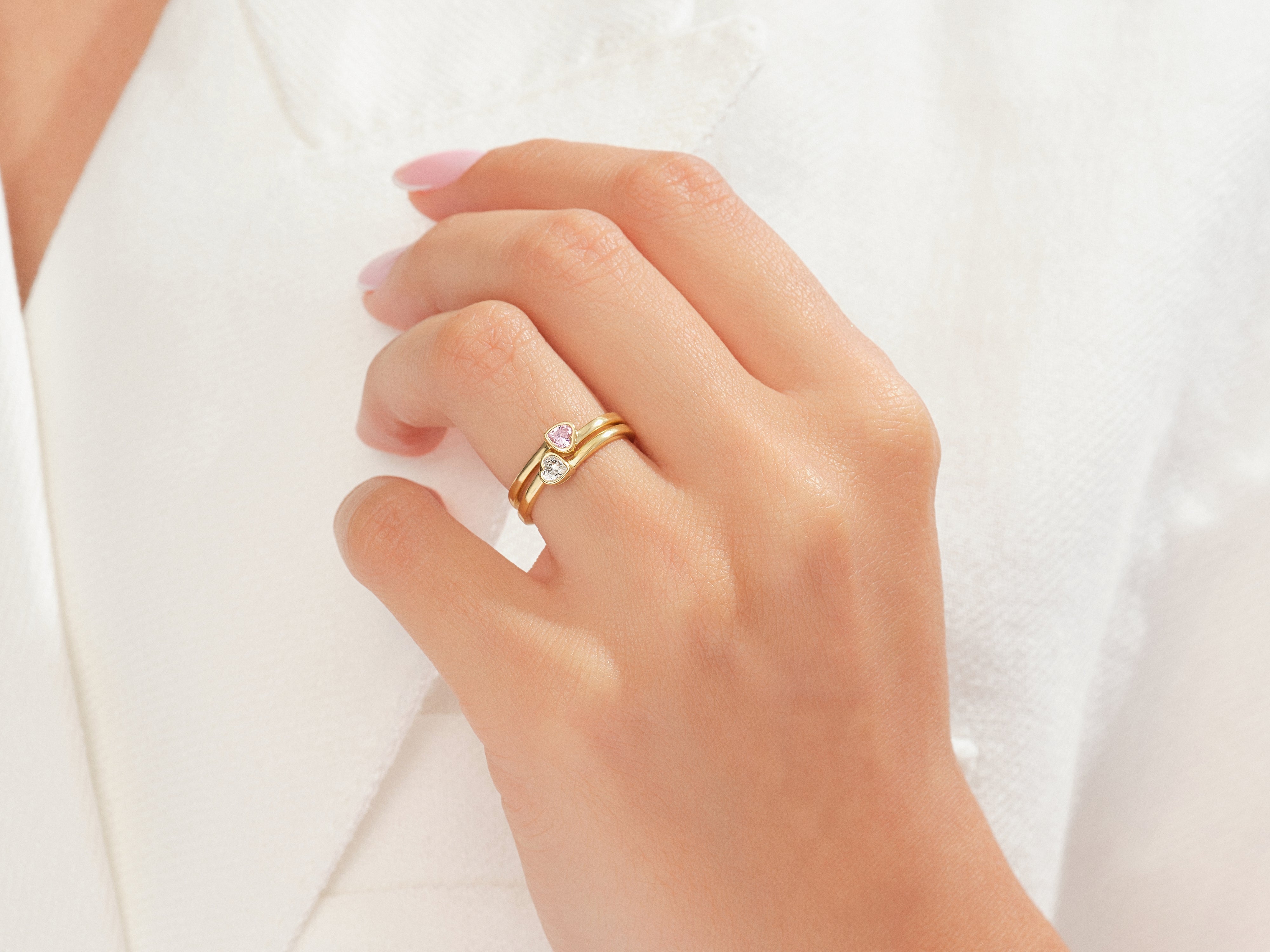 Framed Pink Heart Promise Ring
