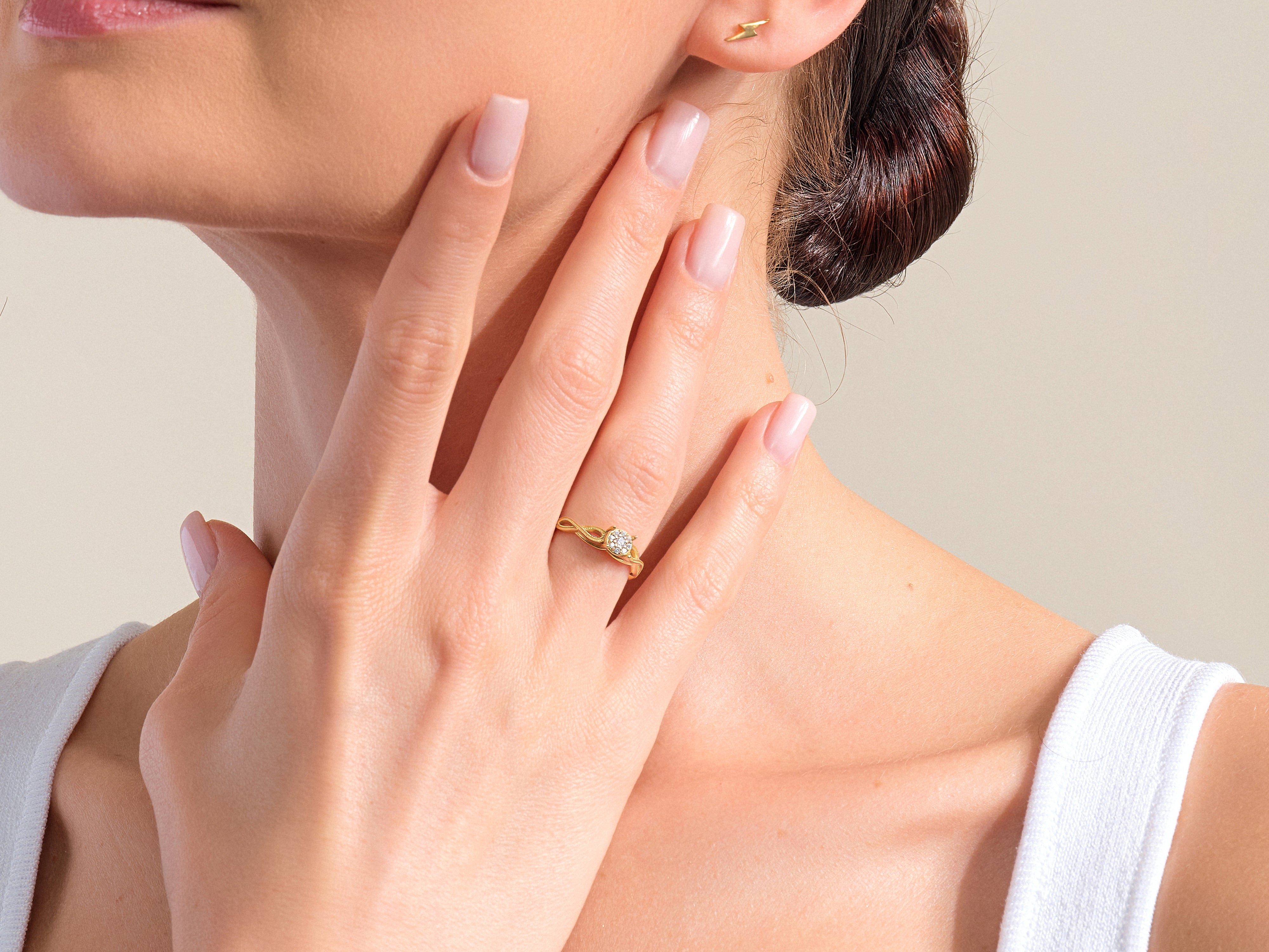 Twisted Milgrain Promise Ring