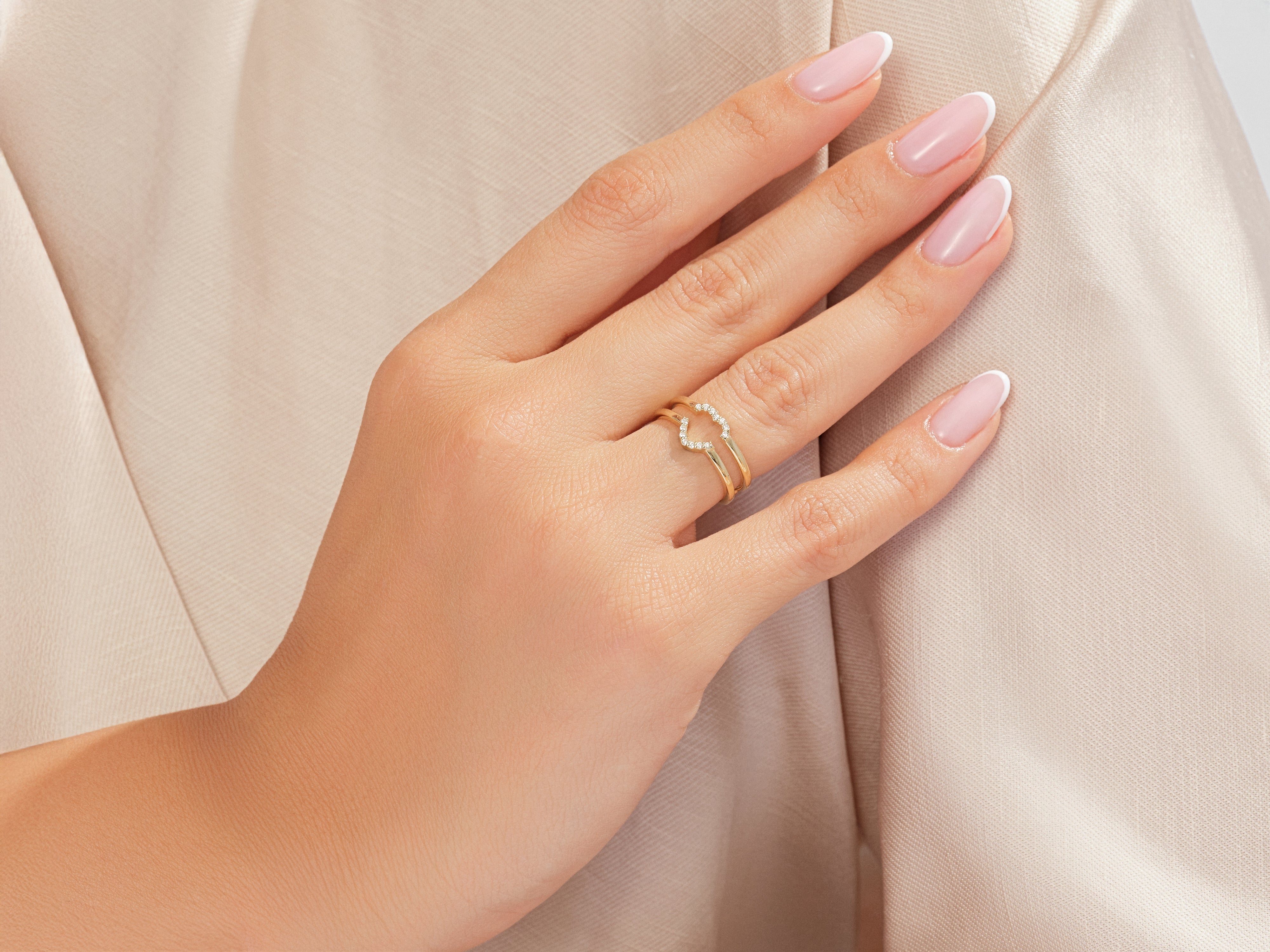 Trio Heart Promise Ring