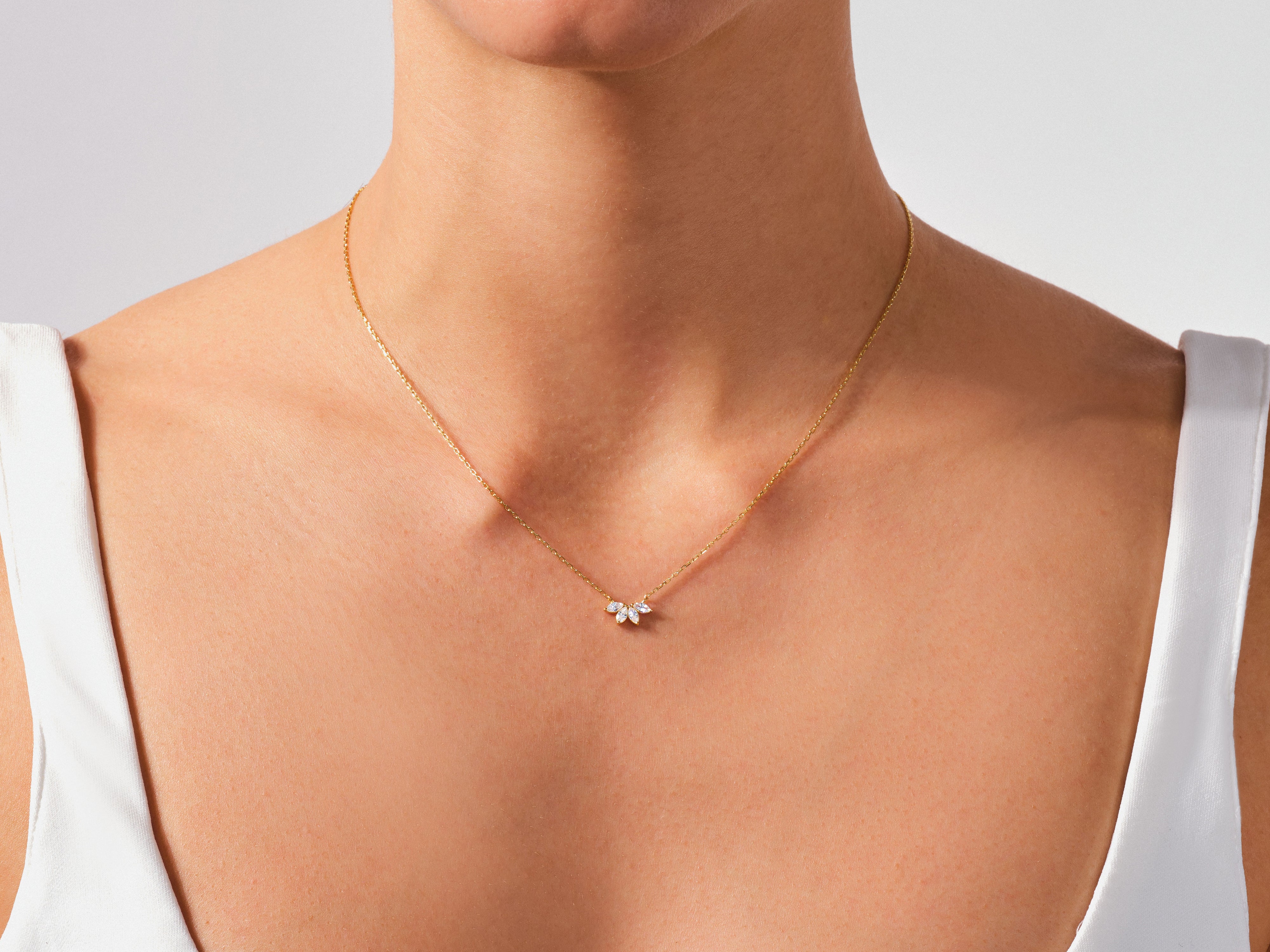Marquise Flower Necklace