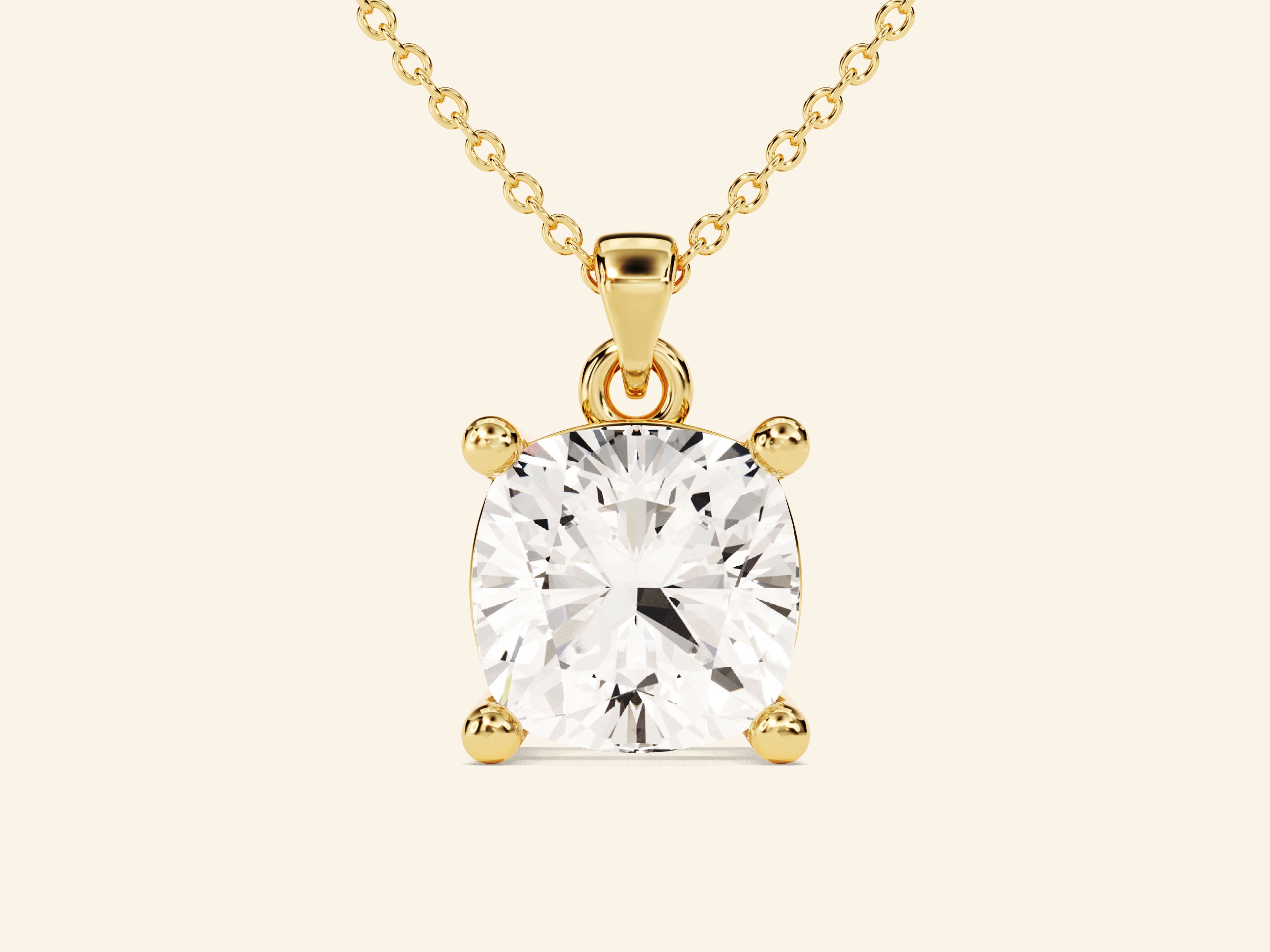 Cushion Cut Necklace