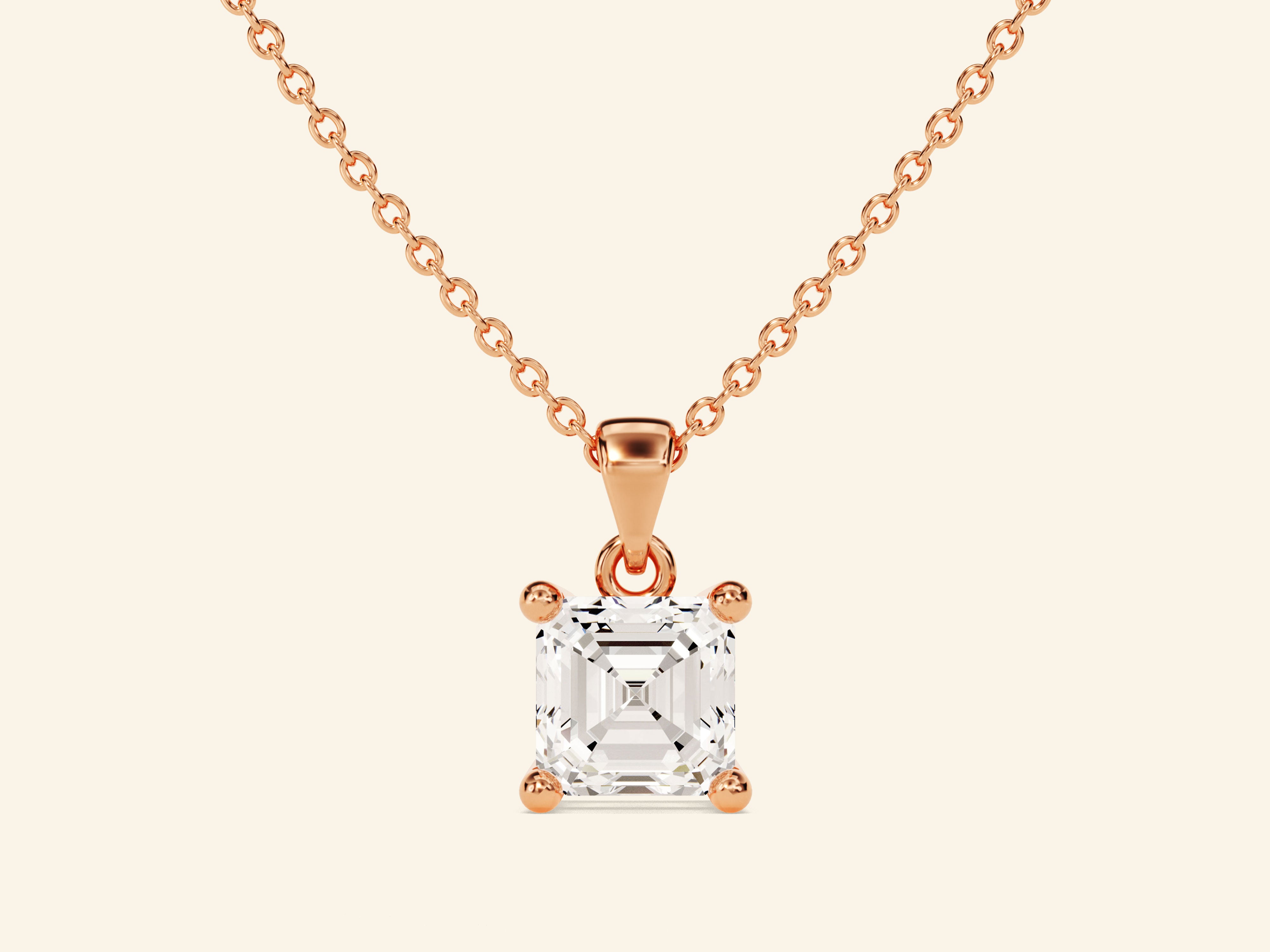 Asscher Cut Necklace