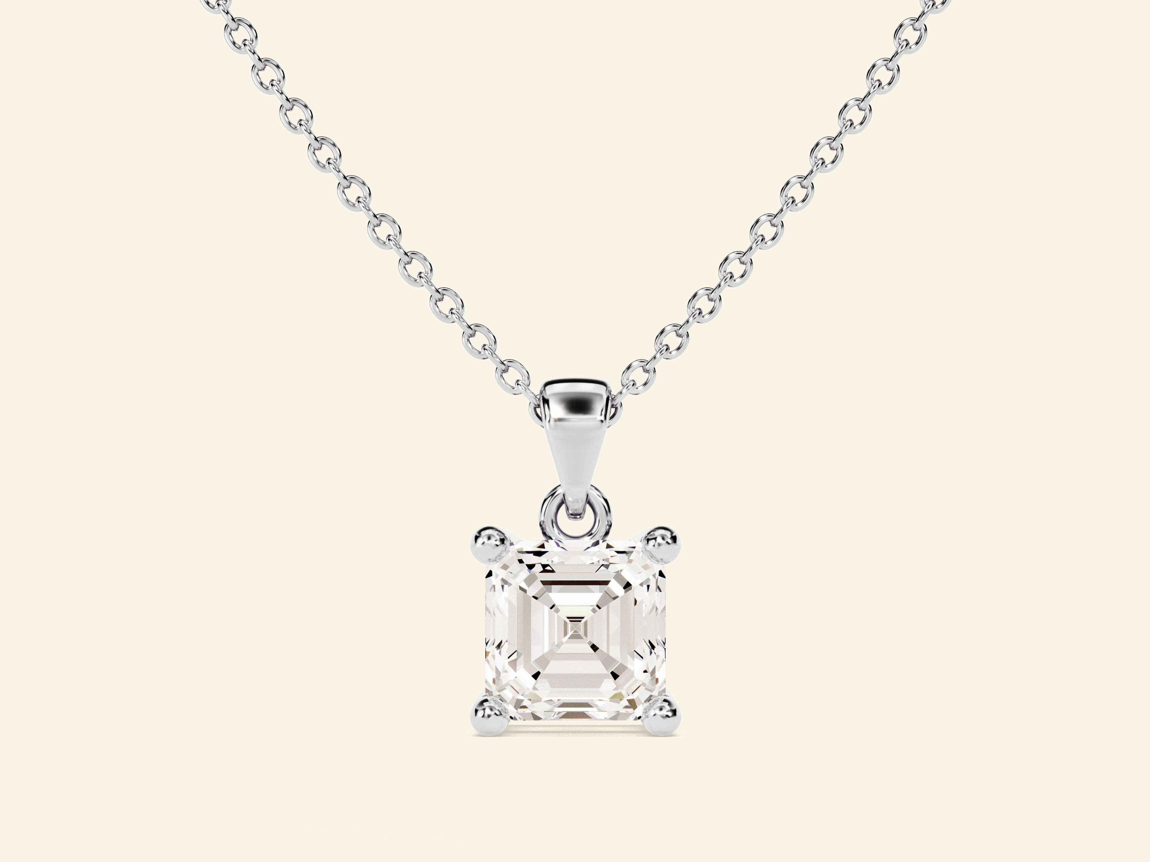 Asscher Cut Necklace