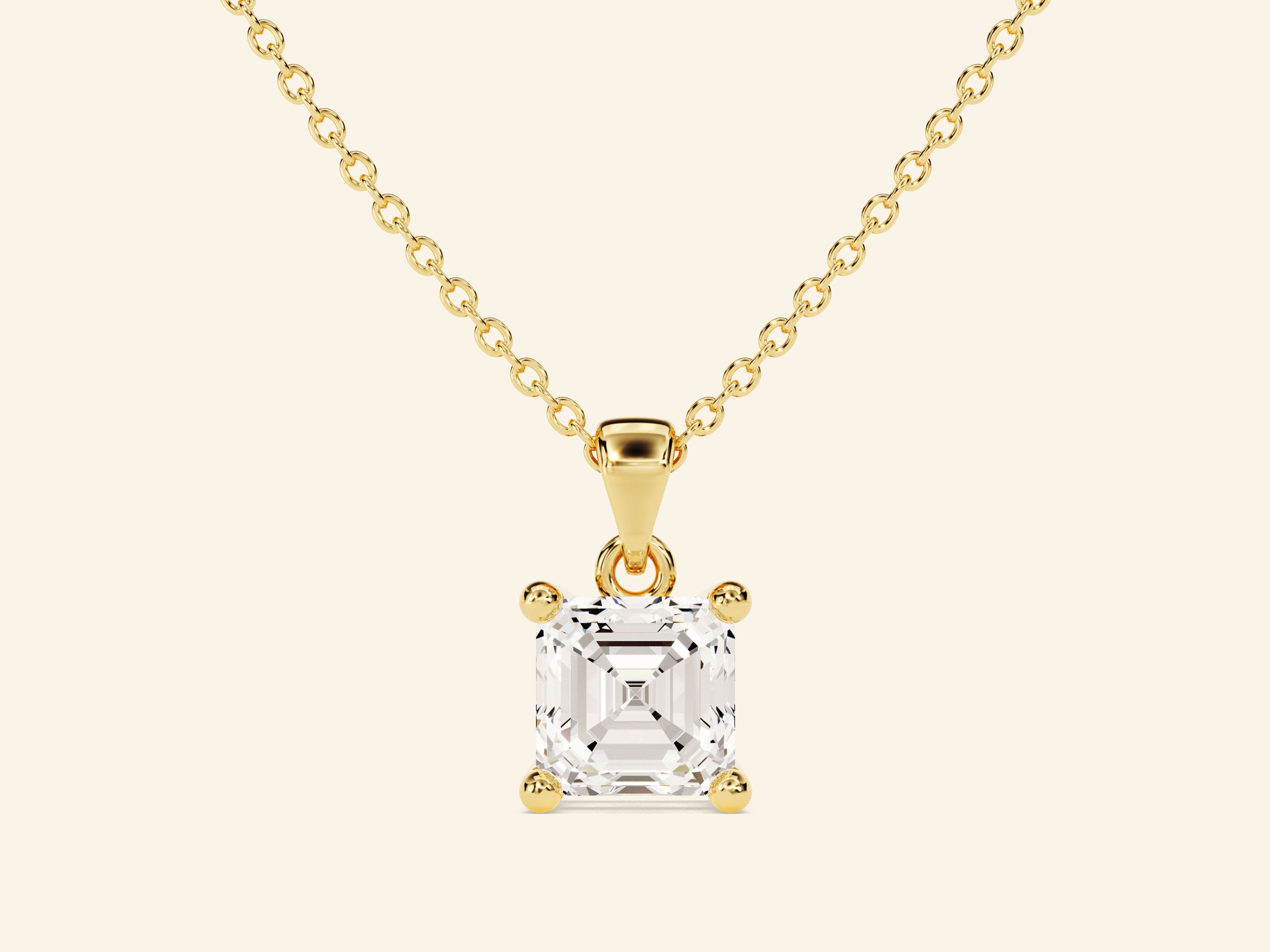 Asscher Cut Necklace