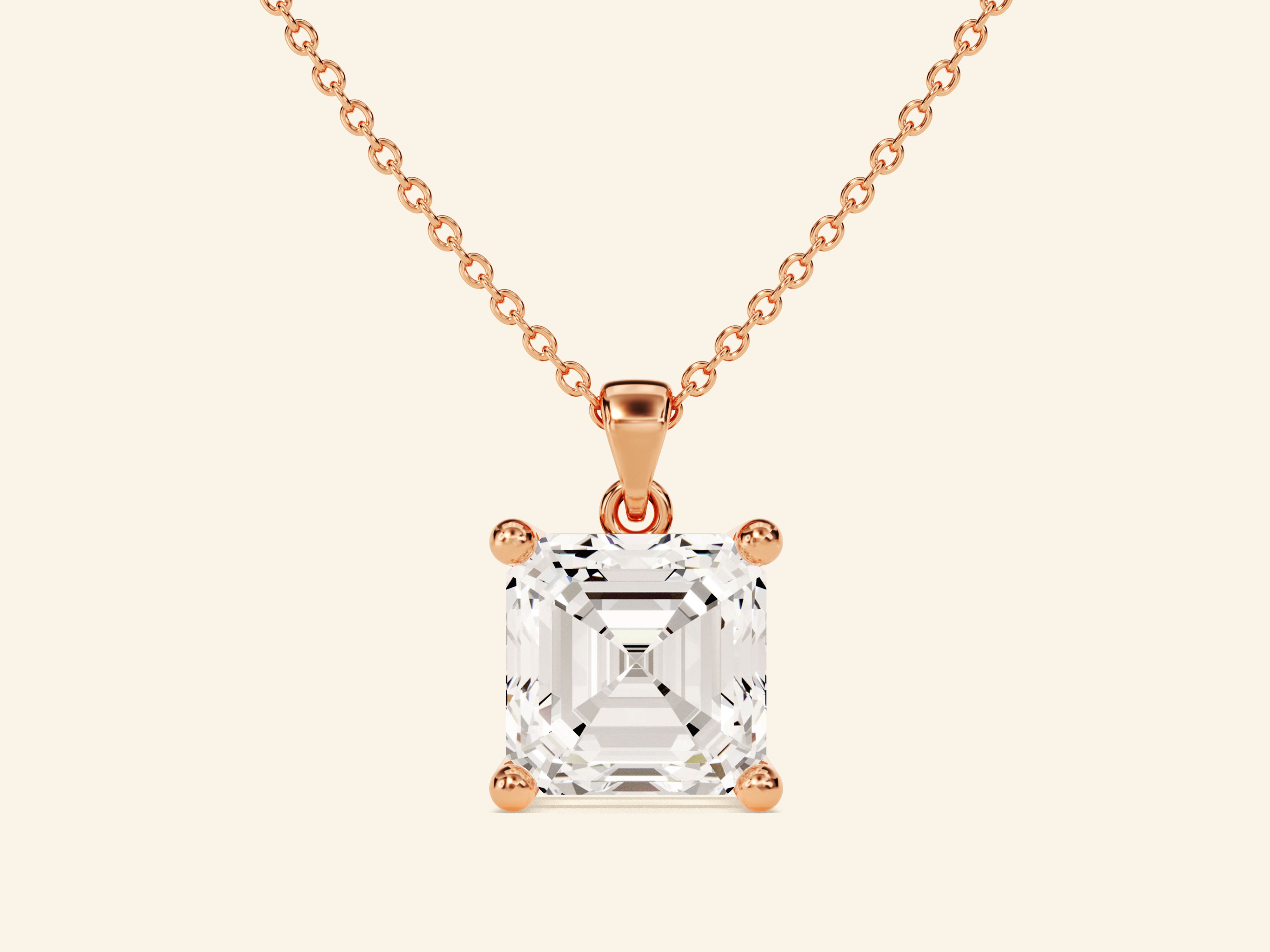 Asscher Cut Necklace