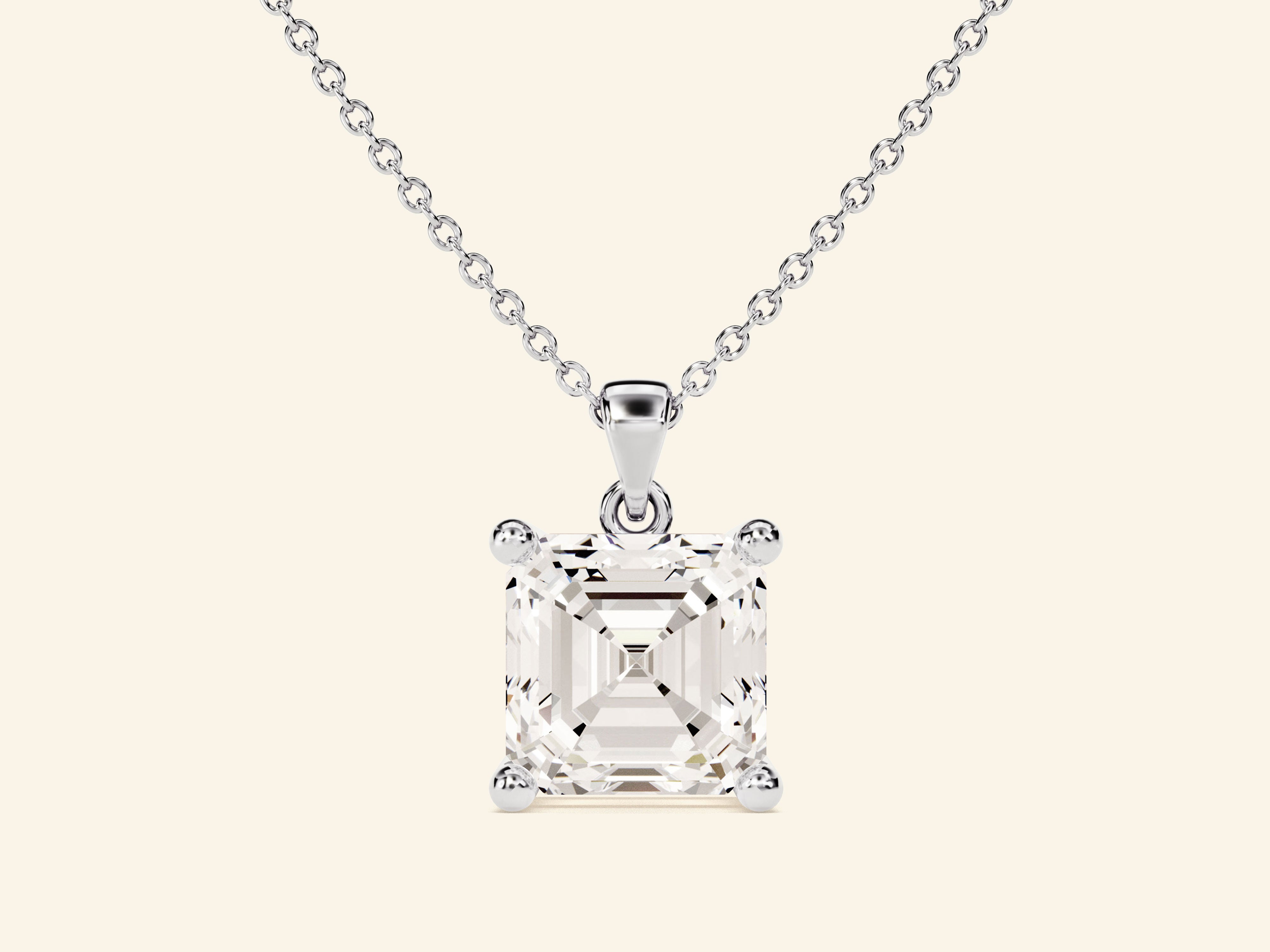 Asscher Cut Necklace